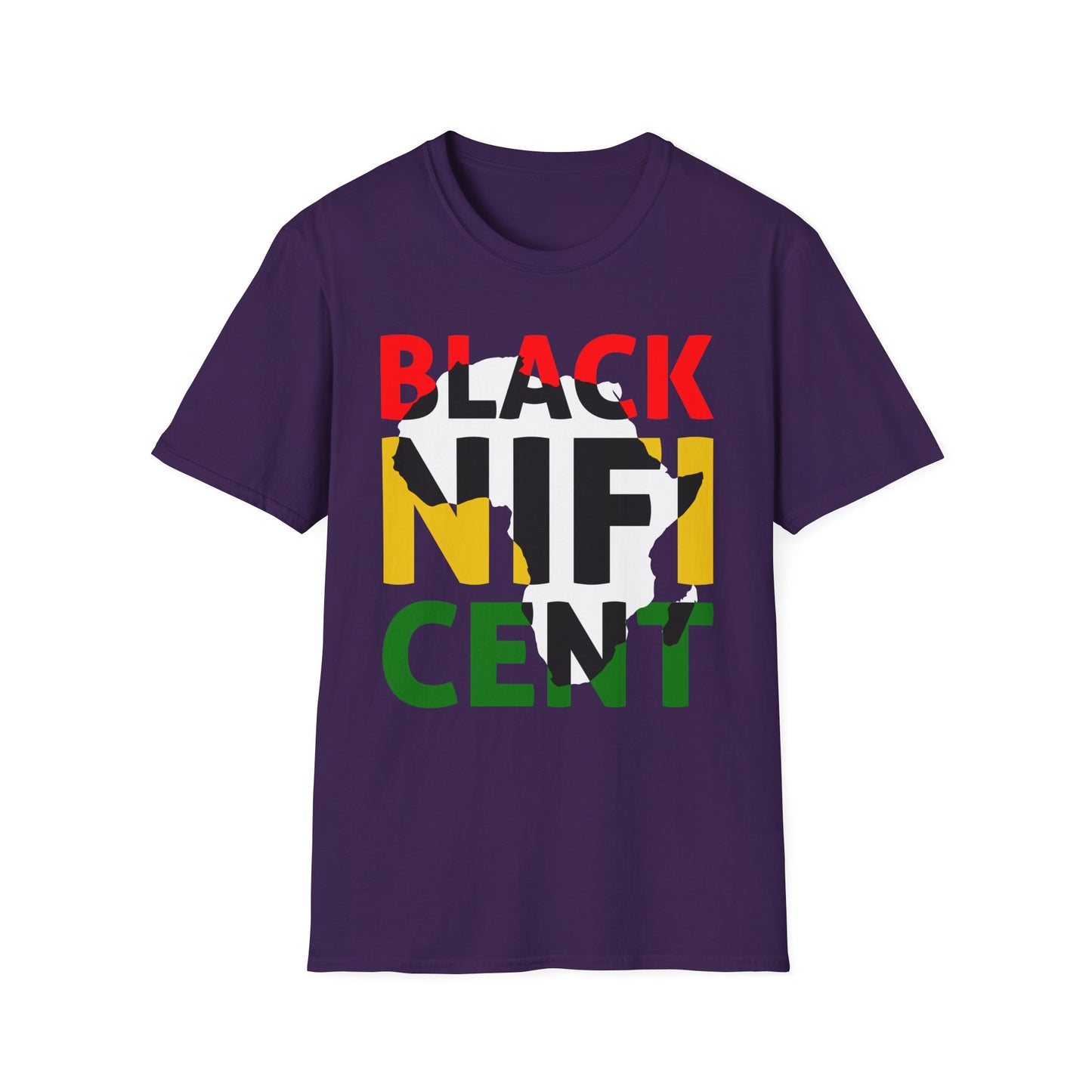 Blacknificent African Map Unisex Softstyle T-Shirt
