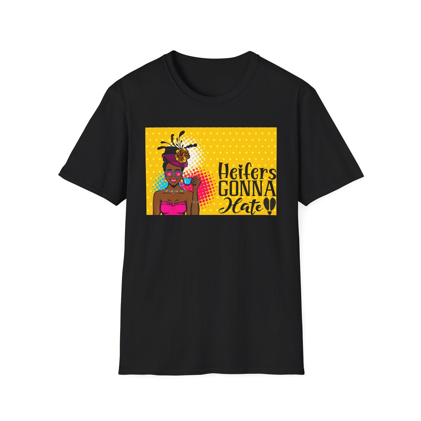 Mama's Heifers Gonna Hate Afro Unisex Softstyle T-Shirt