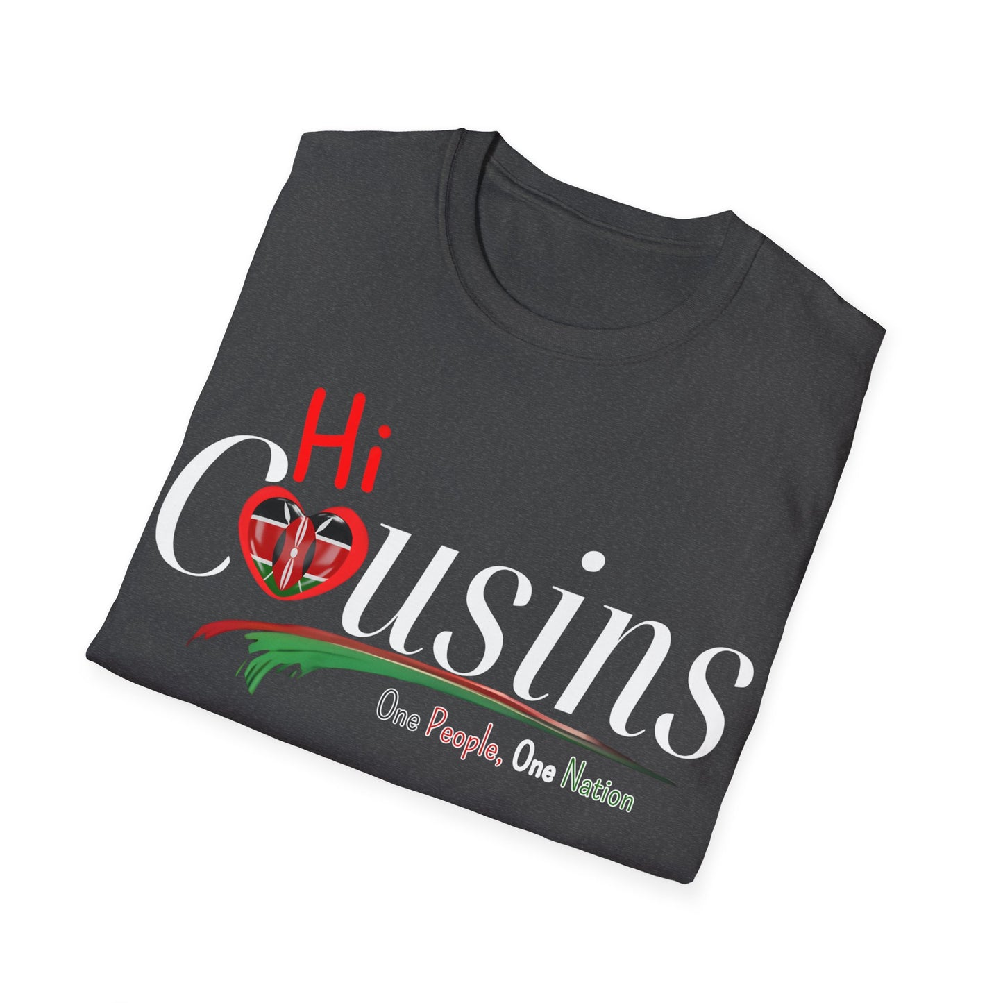 Hi Cousins one people Graphic T-Shirt, Unisex Softstyle Tee, Family Reunion Shirt, Cousin Gift, Celebrate Togetherness