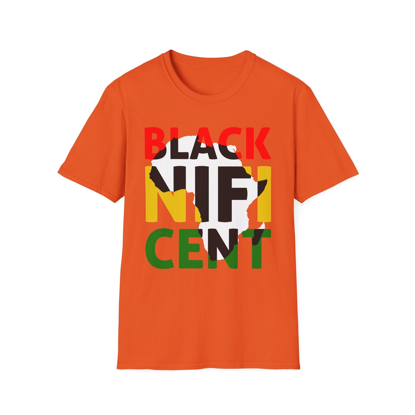 Blacknificent African Map Unisex Softstyle T-Shirt