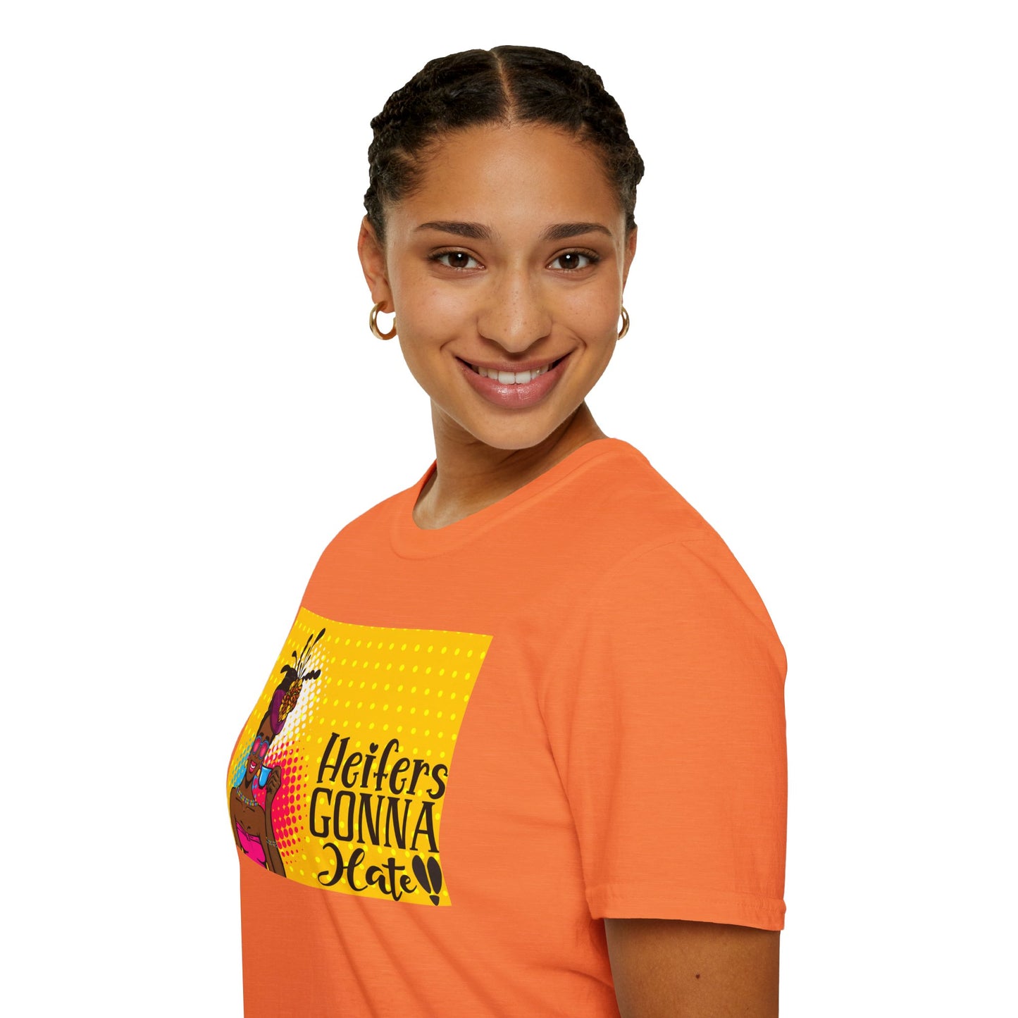 Mama's Heifers Gonna Hate Afro Unisex Softstyle T-Shirt