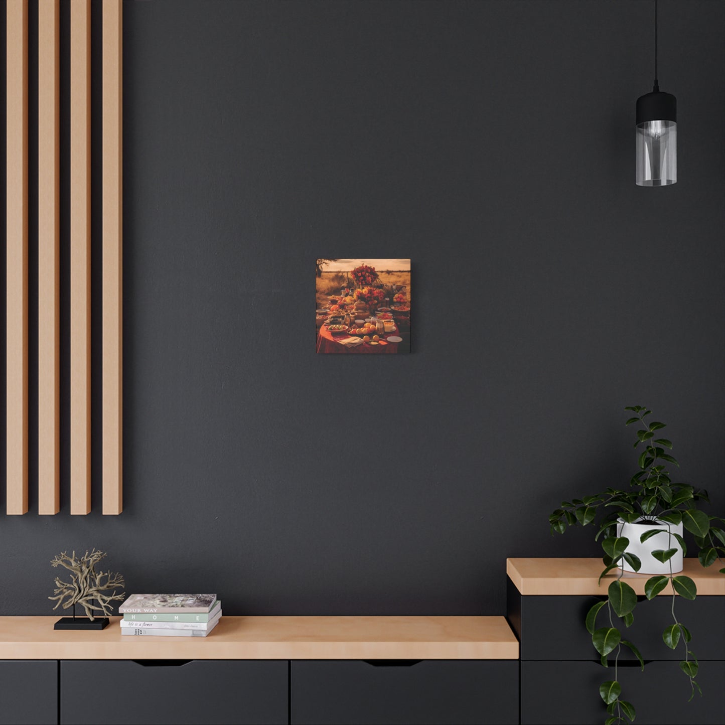 Afrocentric Food Art Print – Bold Culinary Canvas Wall Art, Home Decor, Nature Landscape, Kitchen Wall Decor, Gift for Foodies, Farmhouse Style