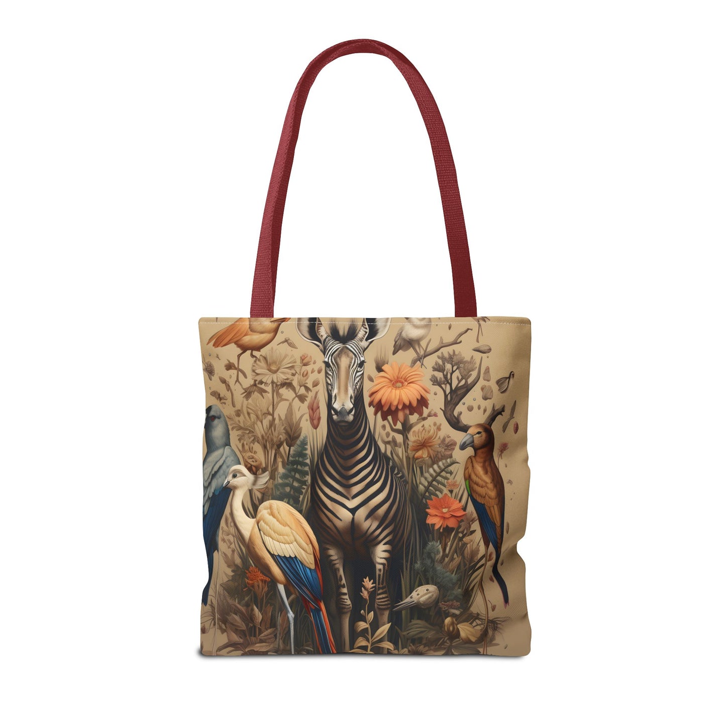 Wildlife Art Tote Bag, Eco-Friendly Shopper, Animal Print Handbag, Nature-Lover Gift, Colorful Summer Accessory