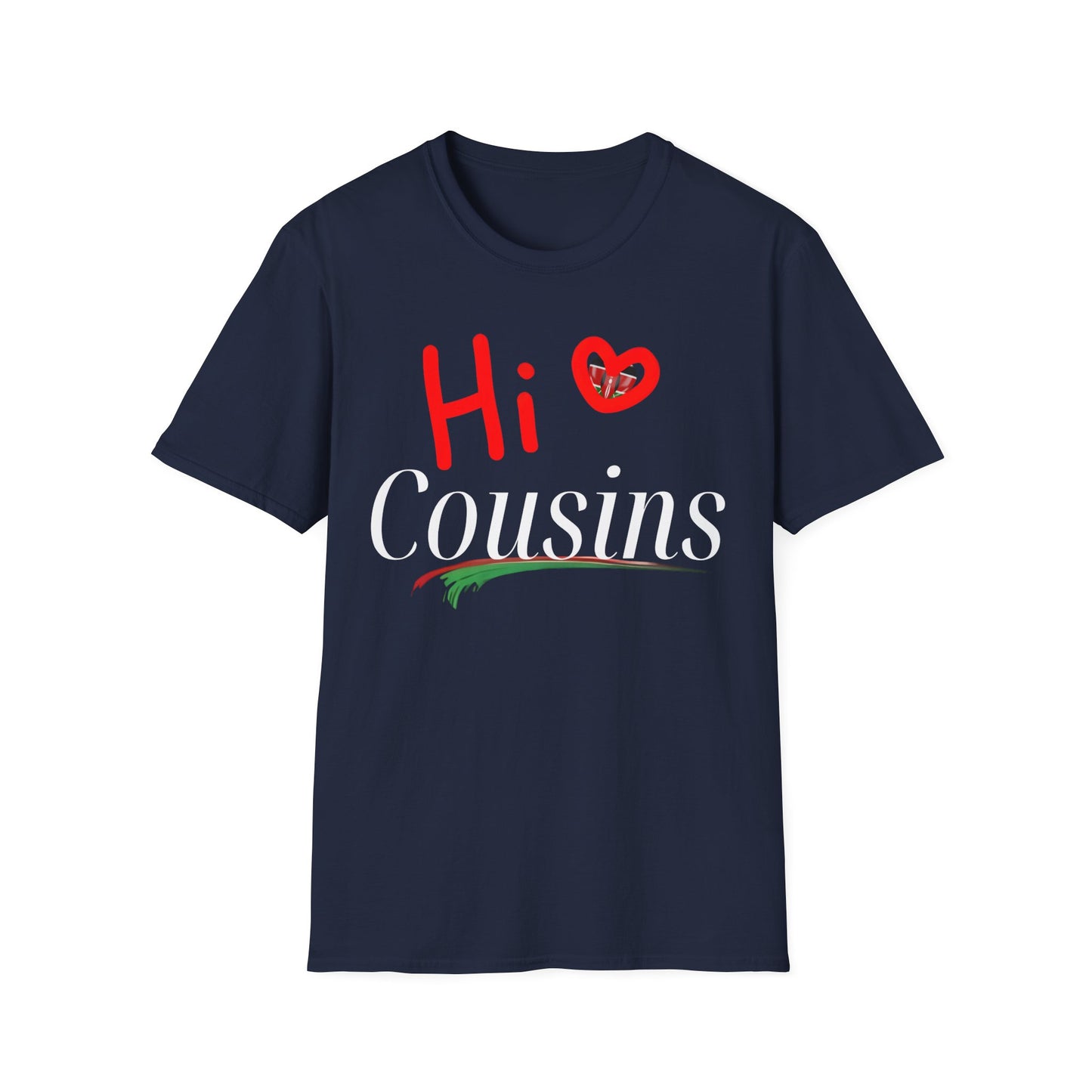 Hi Cousins Love T-Shirt - Fun Family Reunion Tee, Gift for Cousins, Cute Cousin Shirts, Family Gathering Apparel, Holiday Cheer