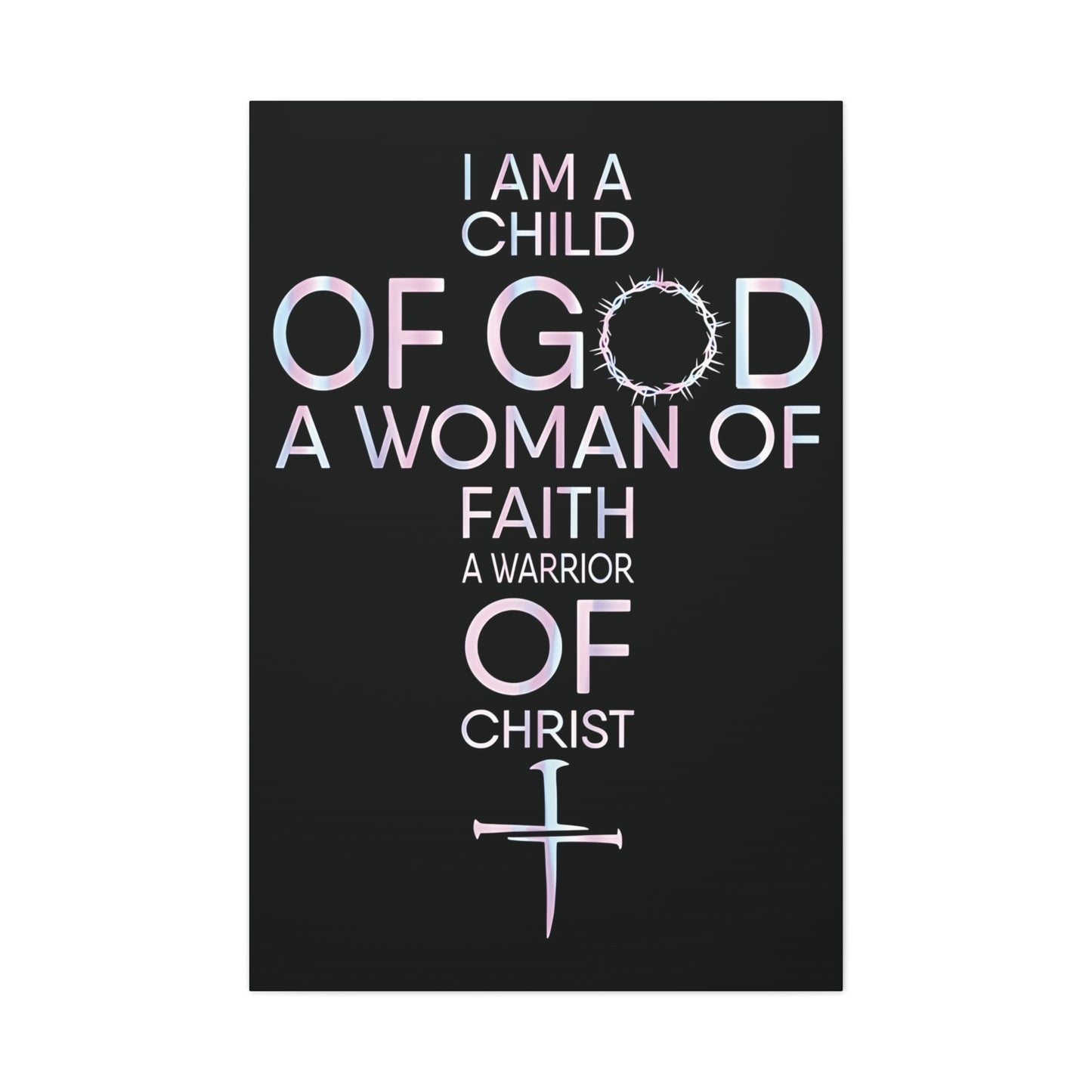 Child of God, Inspirational Wall Art Canvas Print, Christian Home Decor, Faith Journey Decor, Religious Gift, Church Wall Hanging, Motivational Artwork