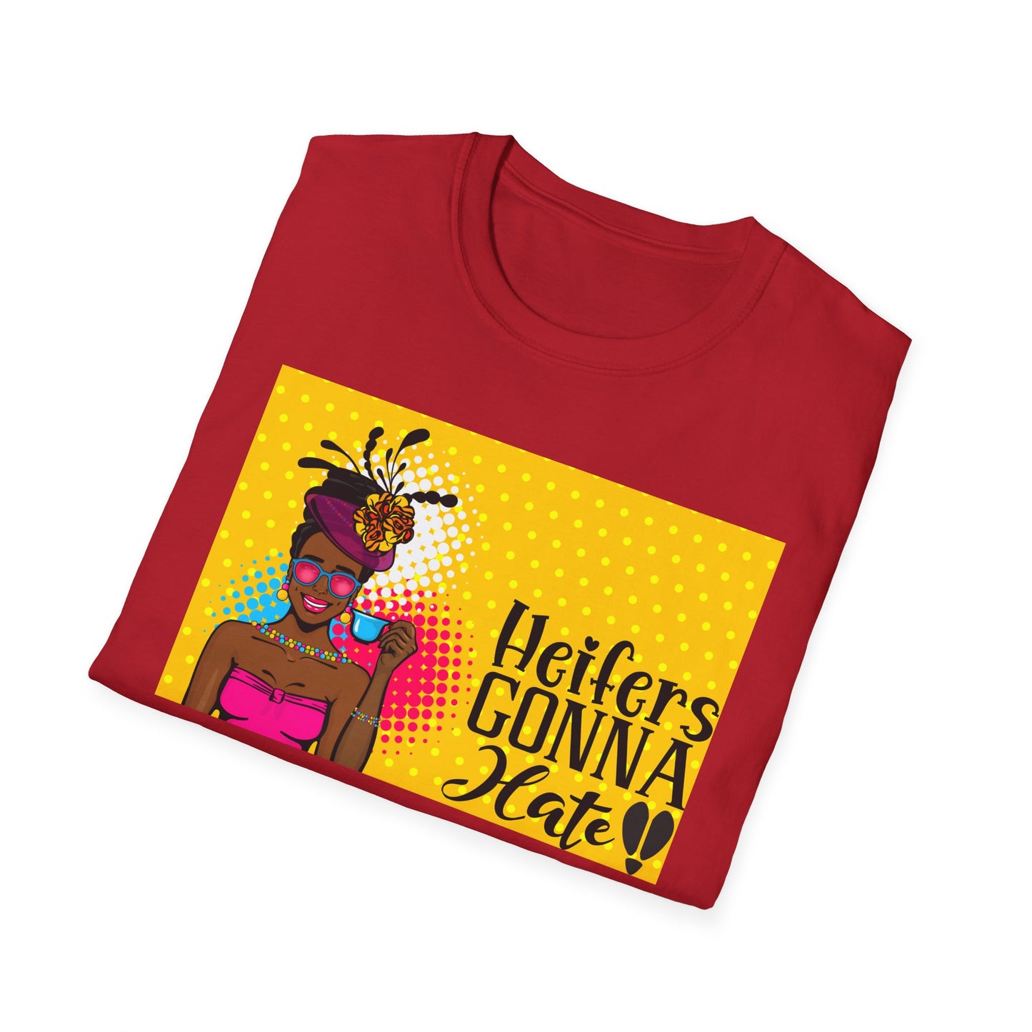 Mama's Heifers Gonna Hate Afro Unisex Softstyle T-Shirt
