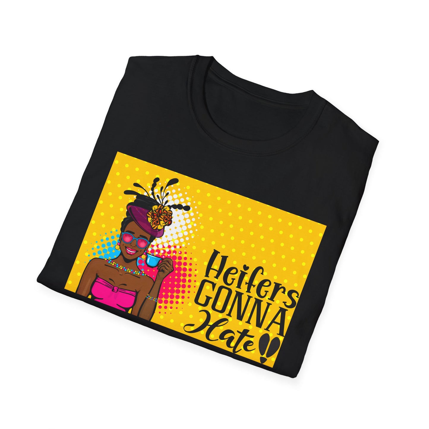 Mama's Heifers Gonna Hate Afro Unisex Softstyle T-Shirt