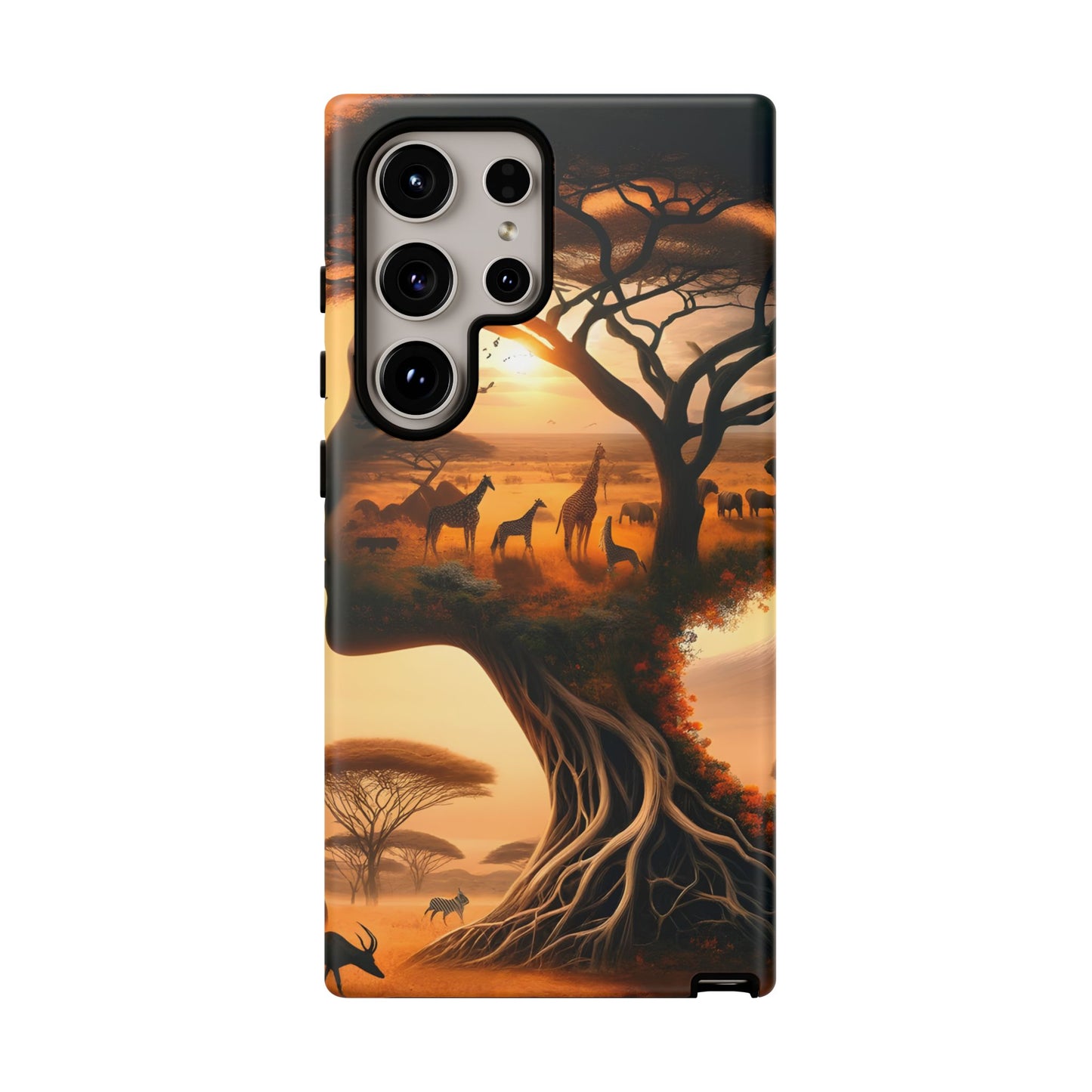 Mother Earth Phone Case – Wildlife Tree Art Design, Nature-Inspired Protective Cover, Eco-Friendly Gift