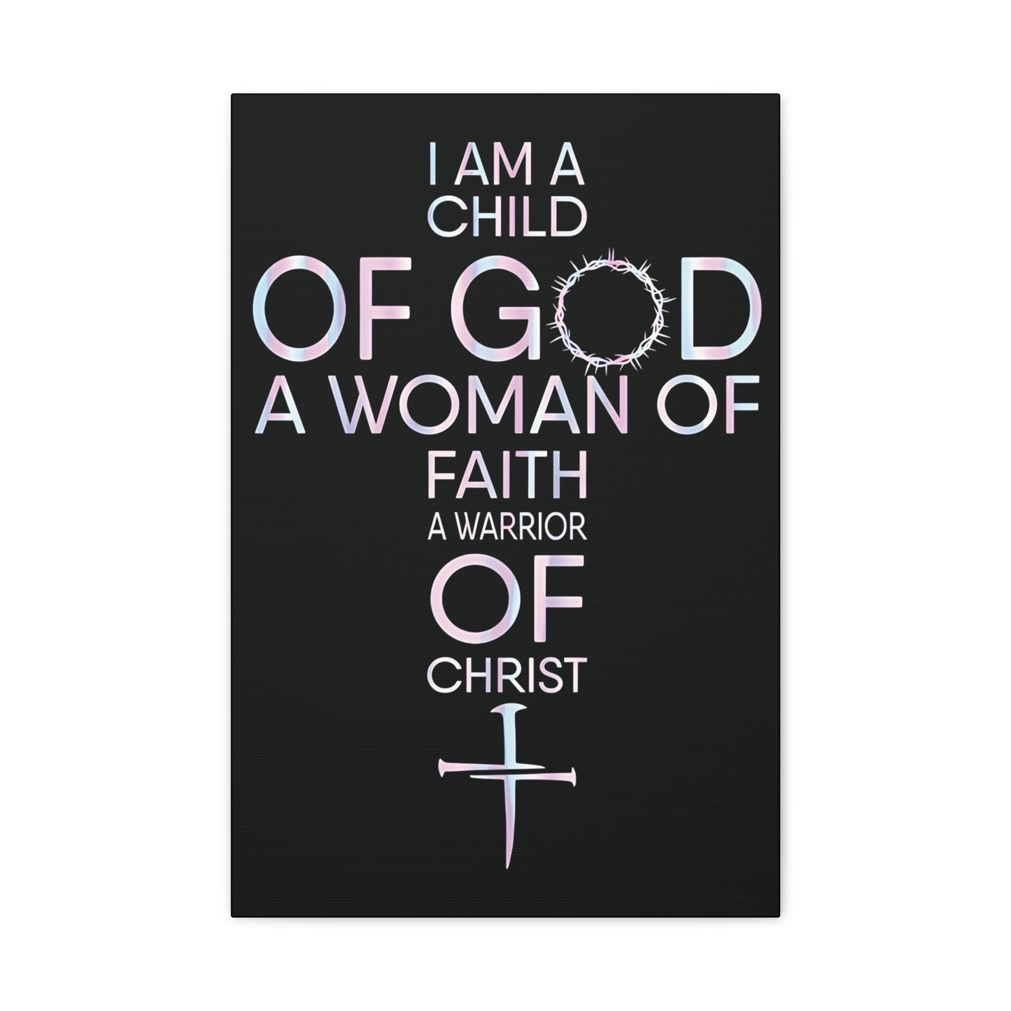 Child of God, Inspirational Wall Art Canvas Print, Christian Home Decor, Faith Journey Decor, Religious Gift, Church Wall Hanging, Motivational Artwork