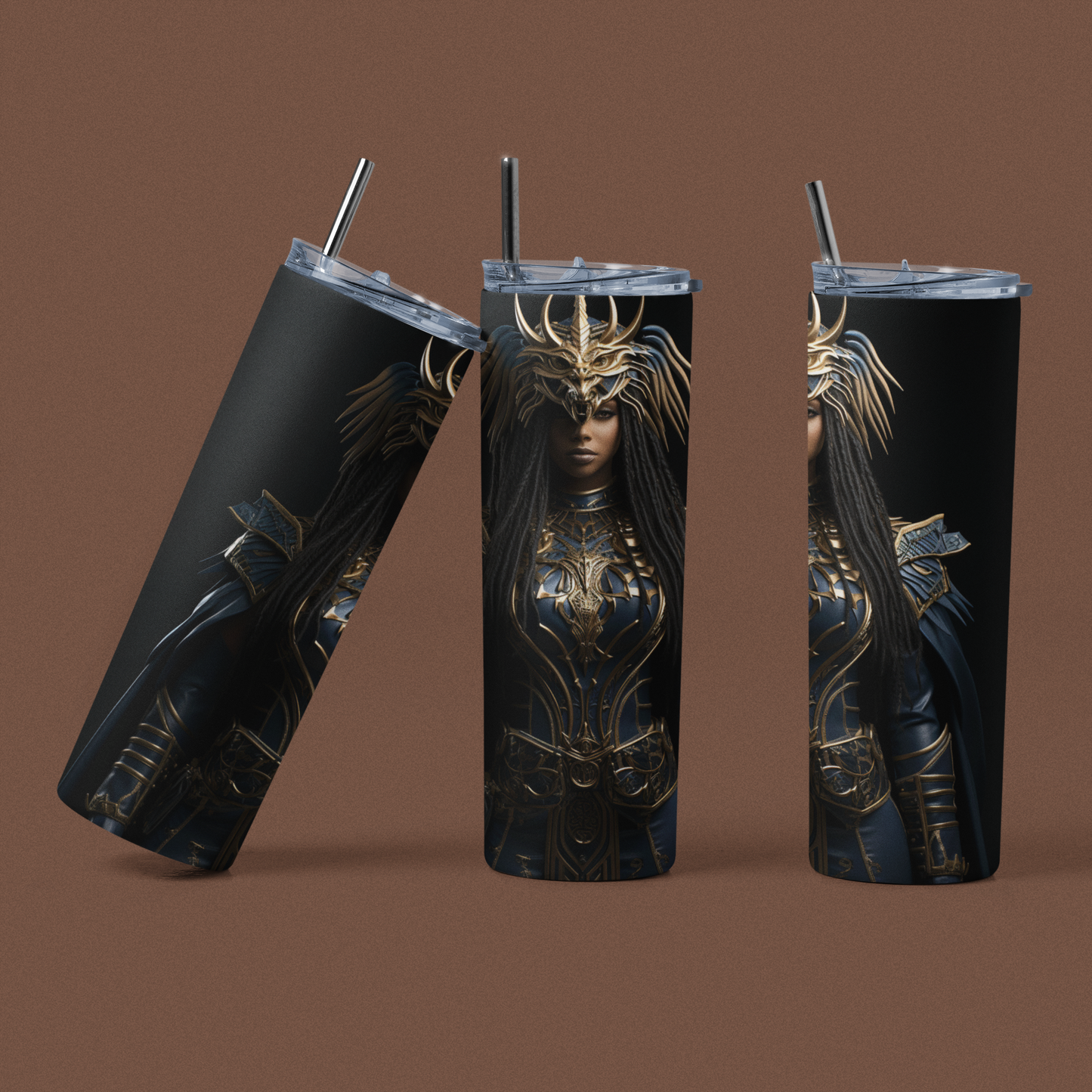 Afro Female Commander Tumbler