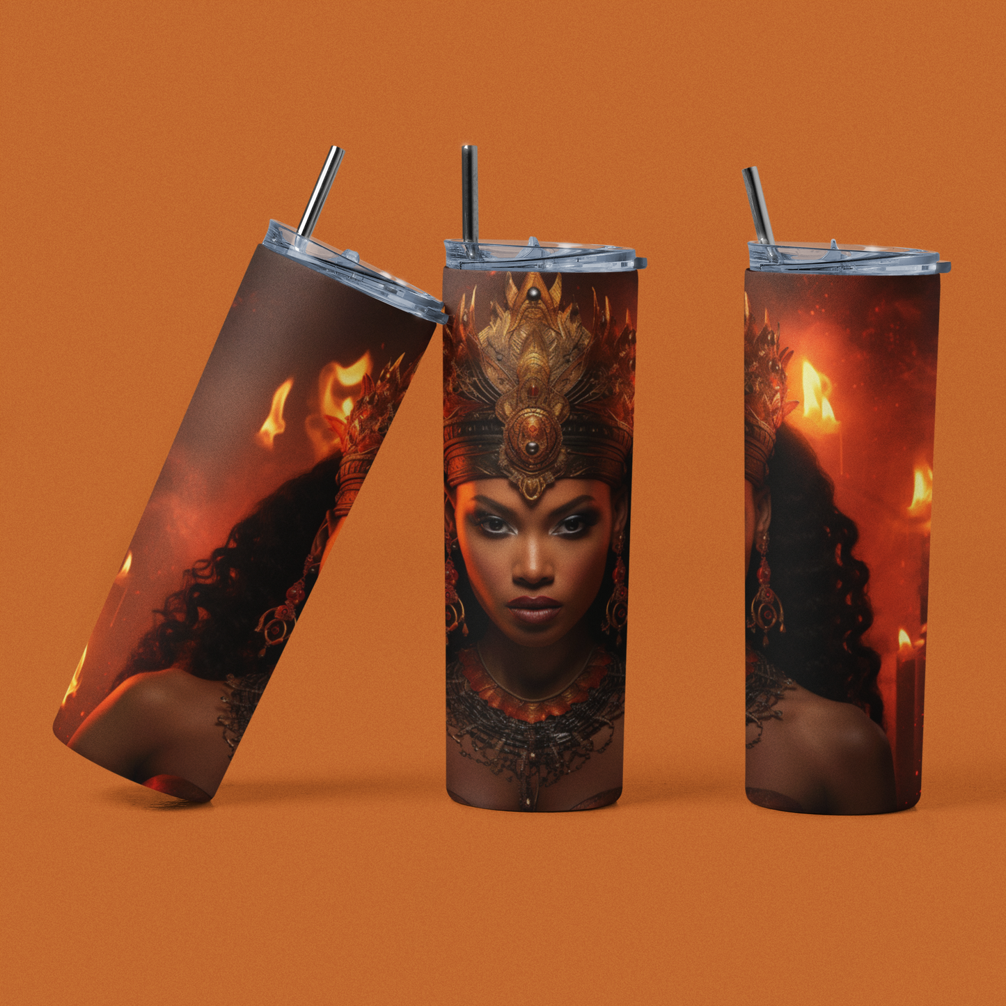 Afro Queen Skinny 20oz Tumbler