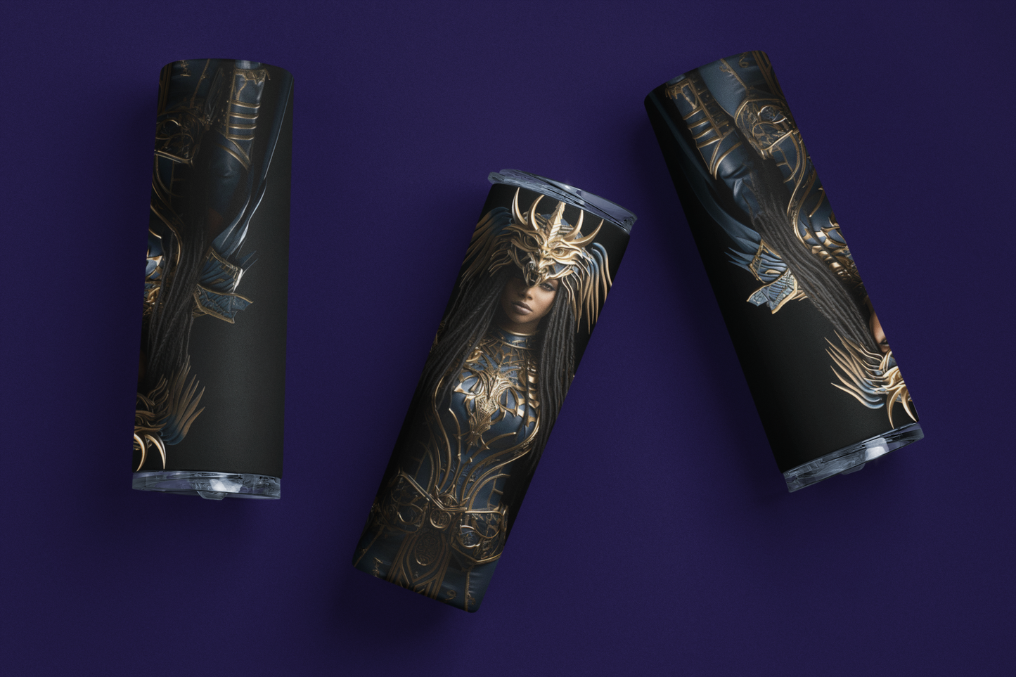 Afro Female Commander Tumbler