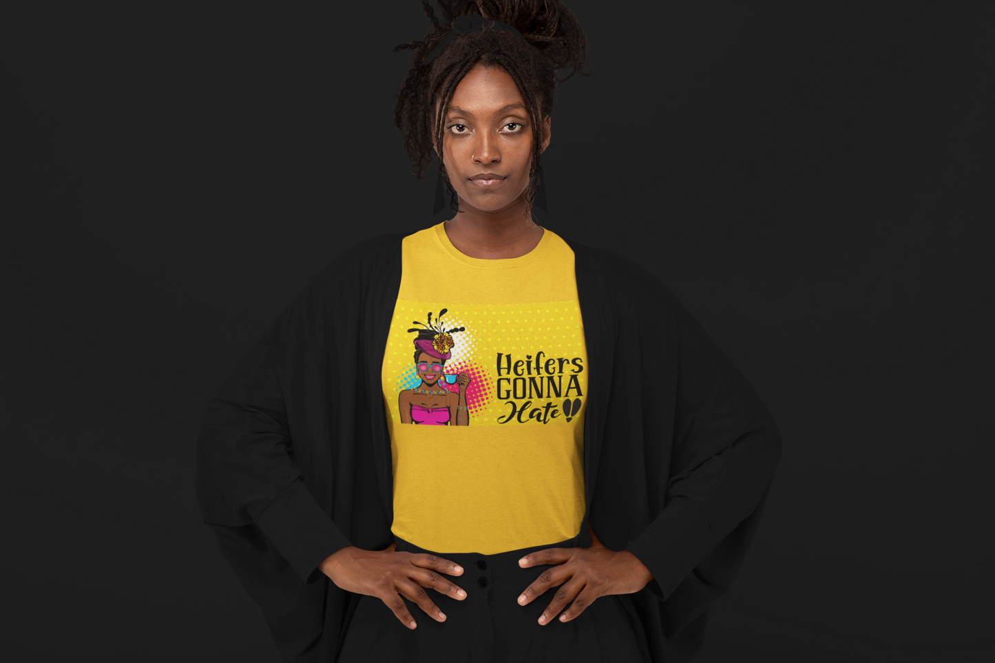 Mama's Heifers Gonna Hate Afro Unisex Softstyle T-Shirt