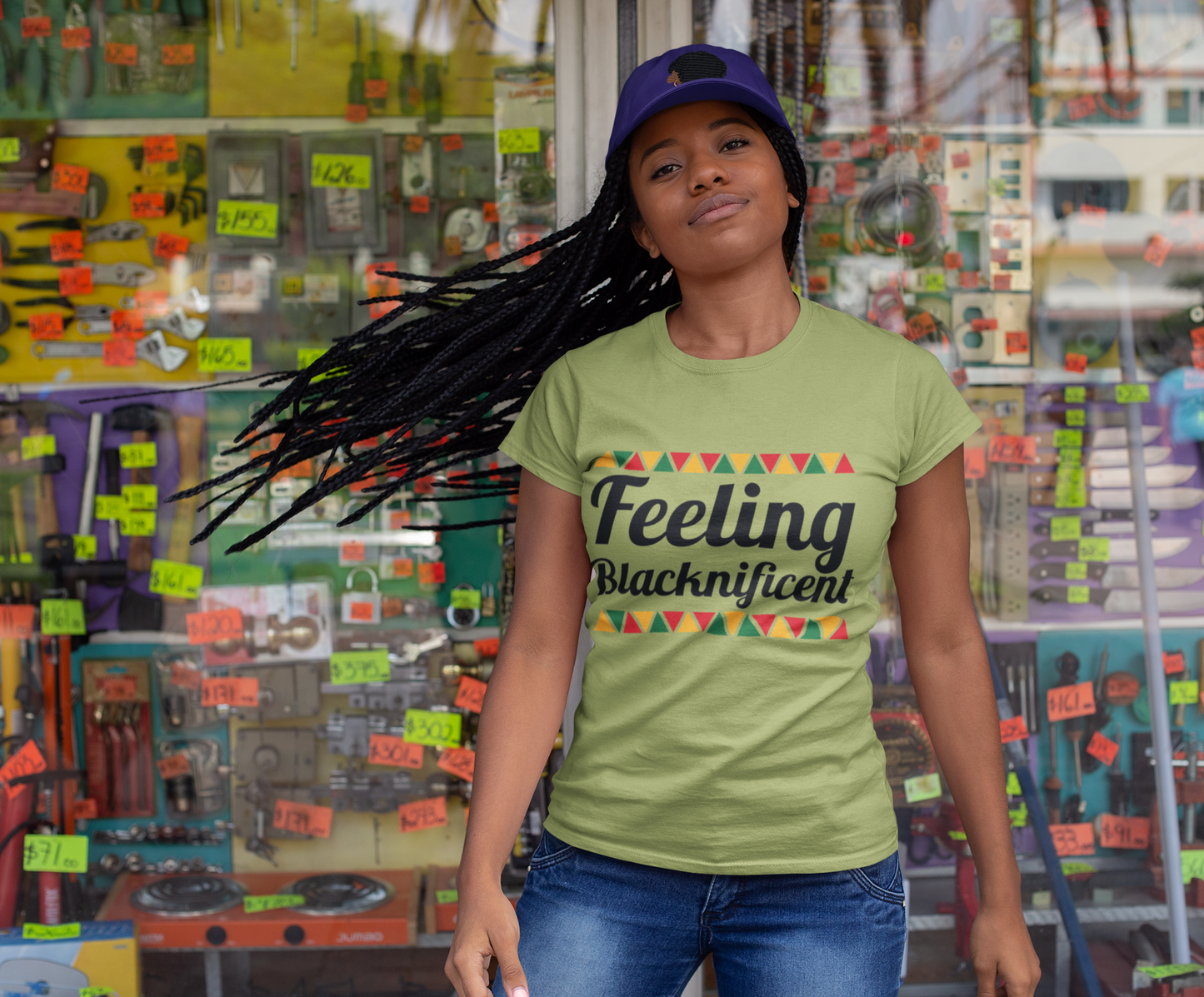 Feeling Blacknificent Afro Unisex Softstyle T-Shirt