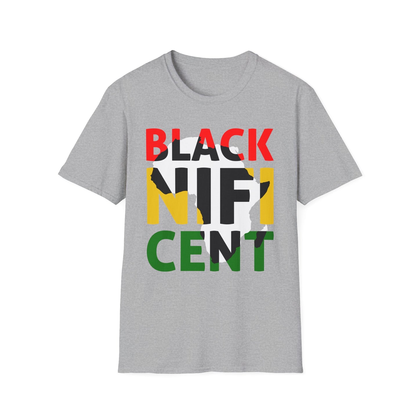 Blacknificent African Map Unisex Softstyle T-Shirt