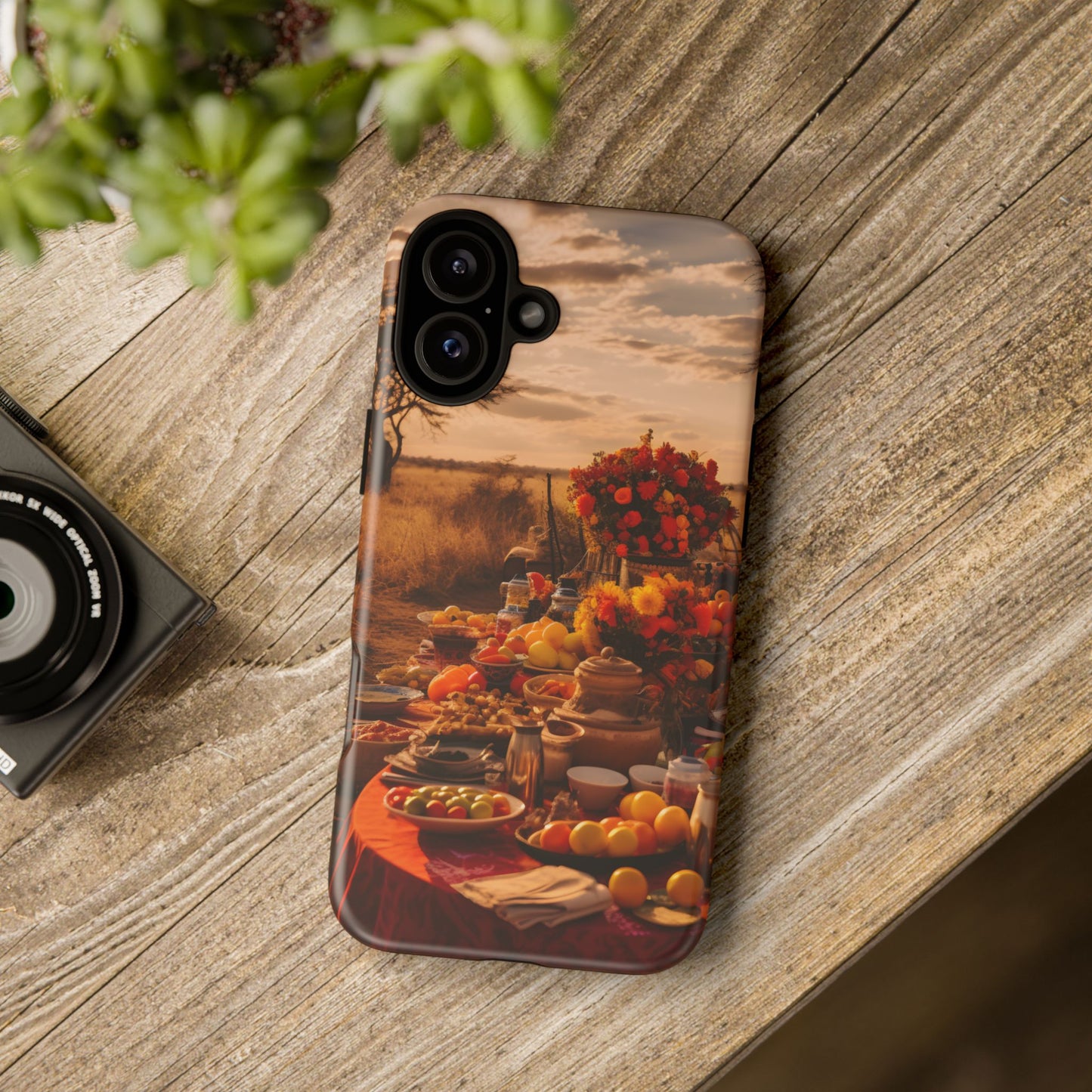 Jungle Picnic Phone Case – Vibrant Food & Fruit Feast Design, Nature-Inspired Protective Cover