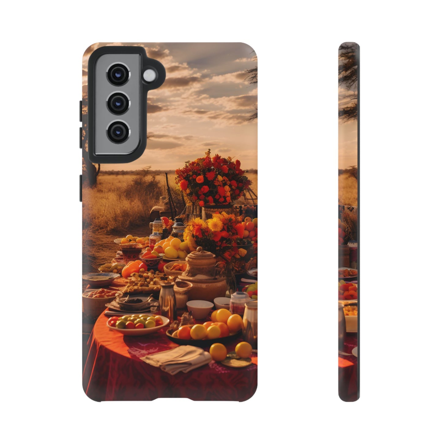 Jungle Picnic Phone Case – Vibrant Food & Fruit Feast Design, Nature-Inspired Protective Cover