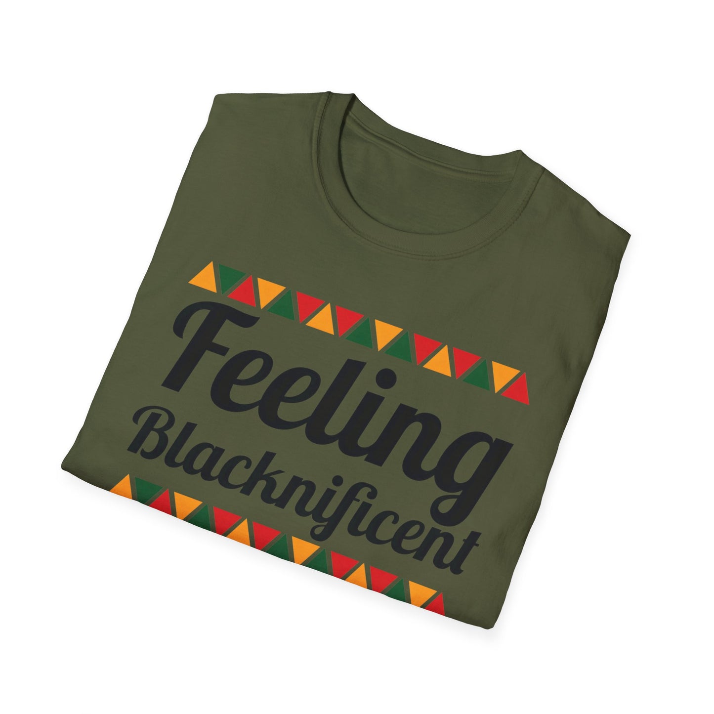 Feeling Blacknificent Afro Unisex Softstyle T-Shirt