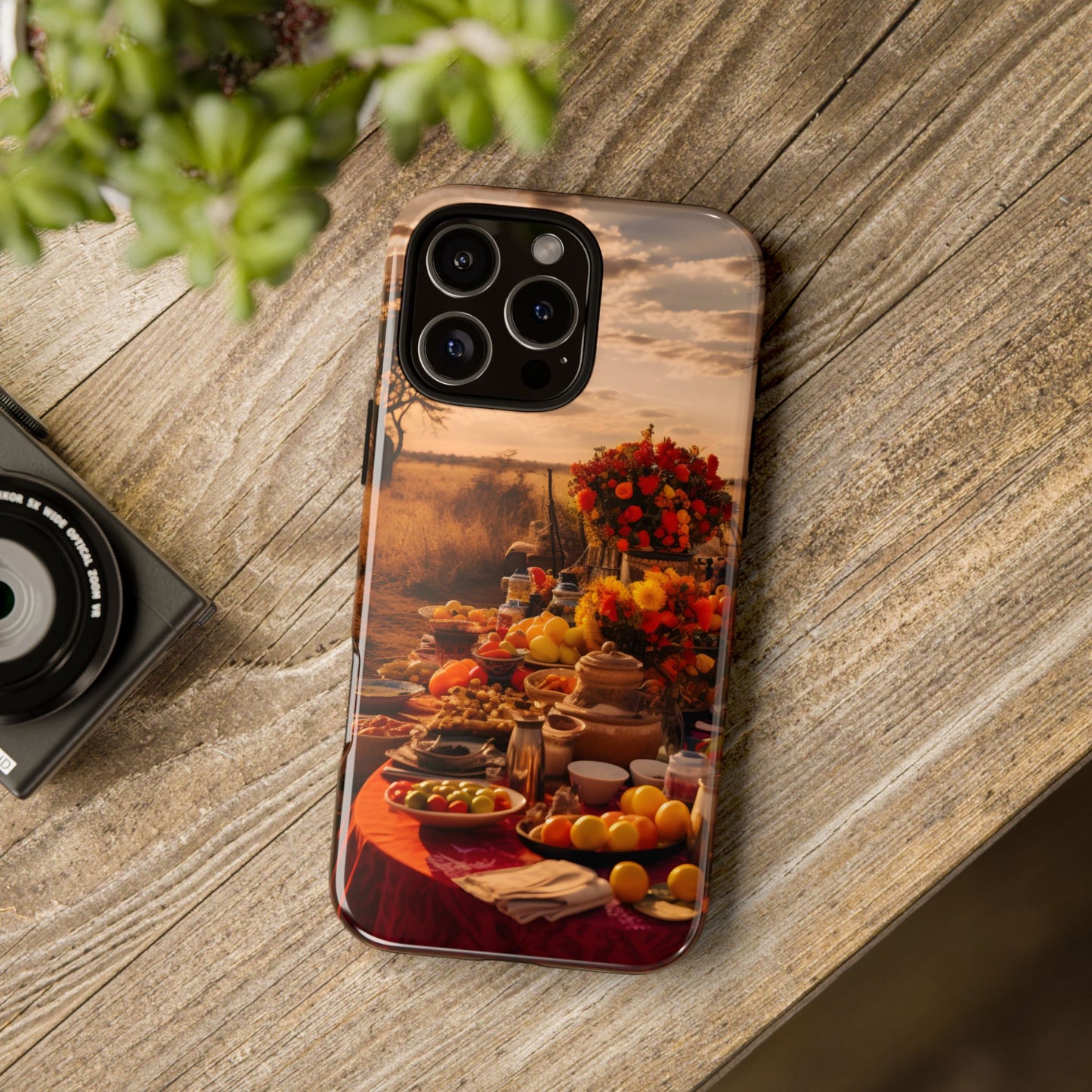 Jungle Picnic Phone Case – Vibrant Food & Fruit Feast Design, Nature-Inspired Protective Cover