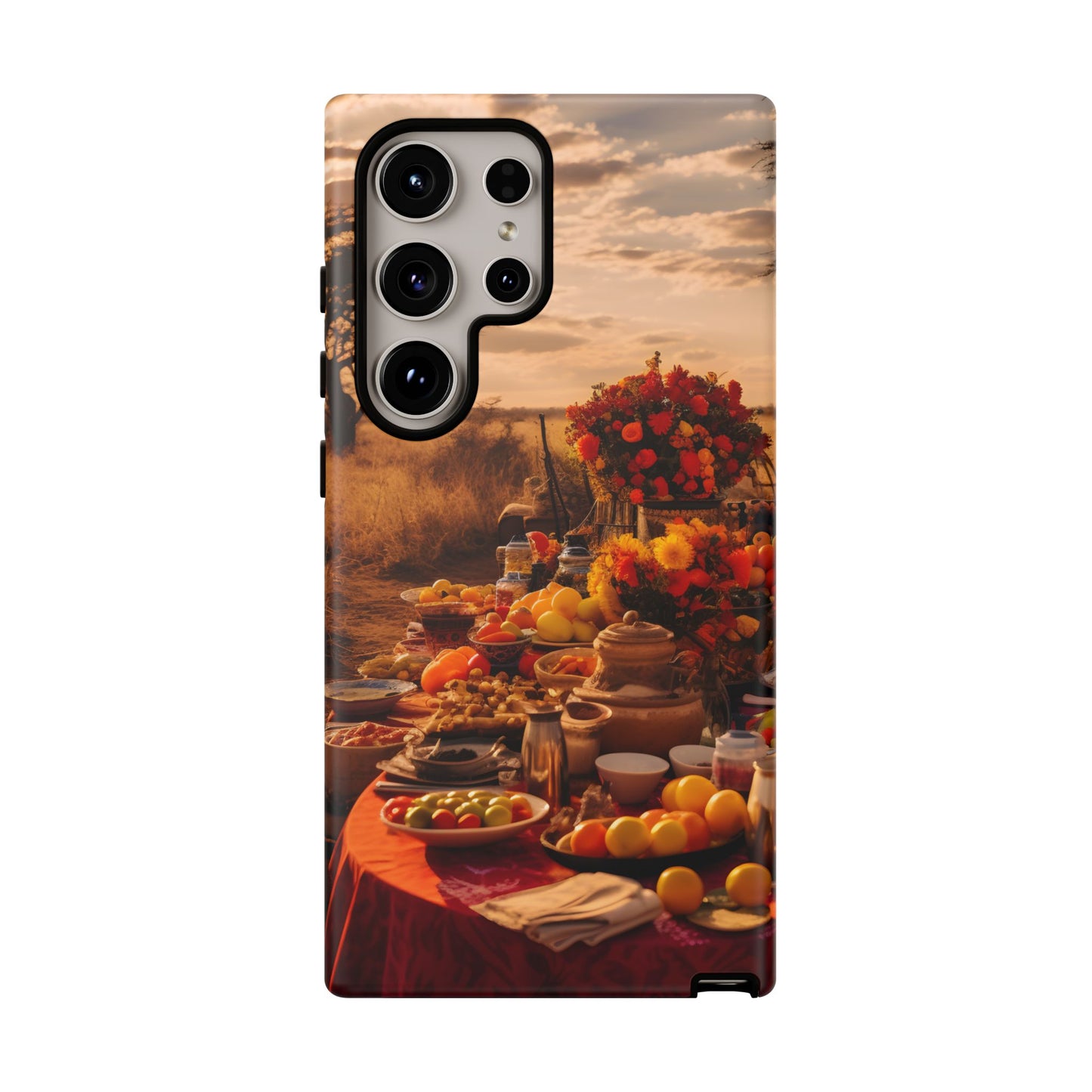 Jungle Picnic Phone Case – Vibrant Food & Fruit Feast Design, Nature-Inspired Protective Cover