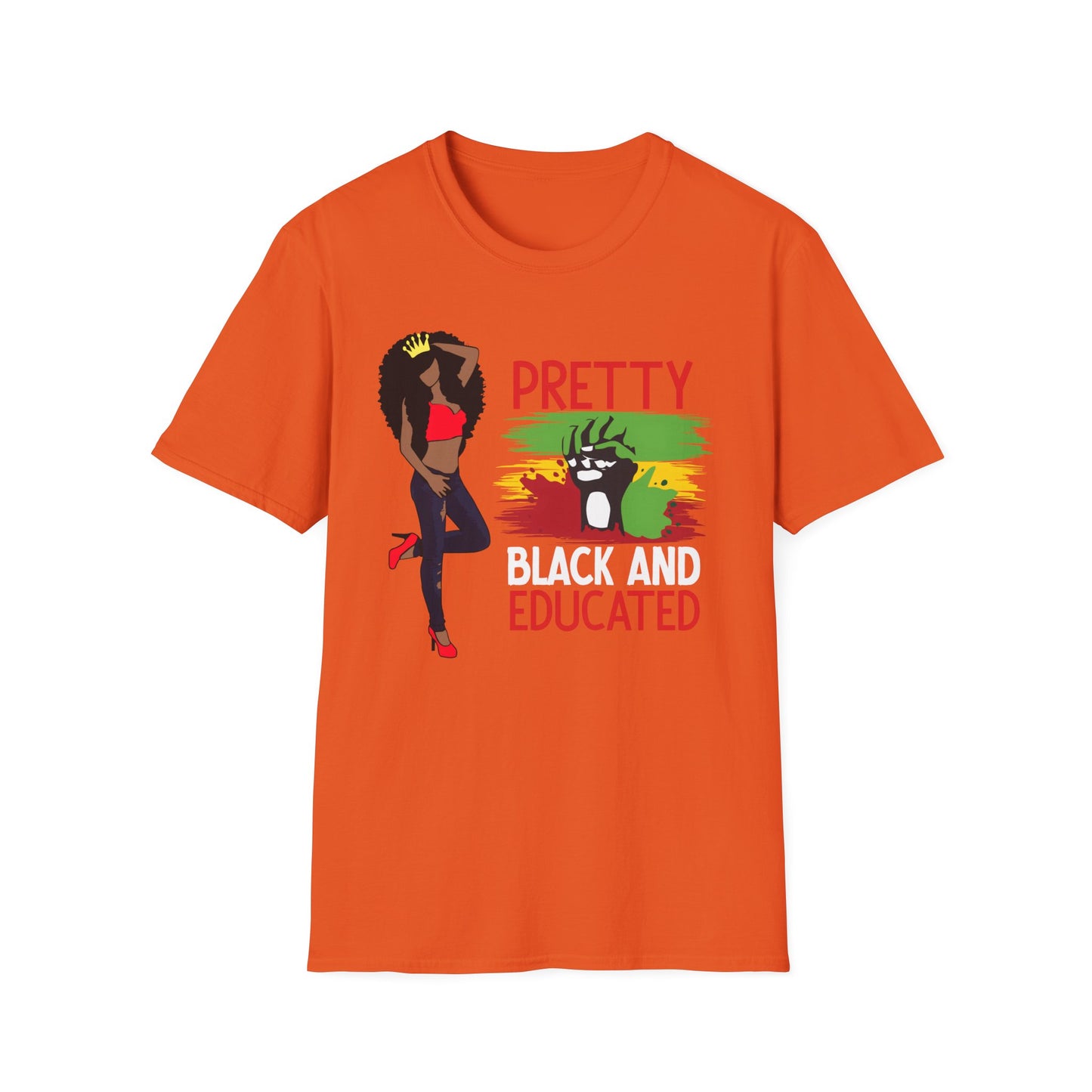 Pretty Black and Educated Black Girl Magic Unisex Softstyle T-Shirt