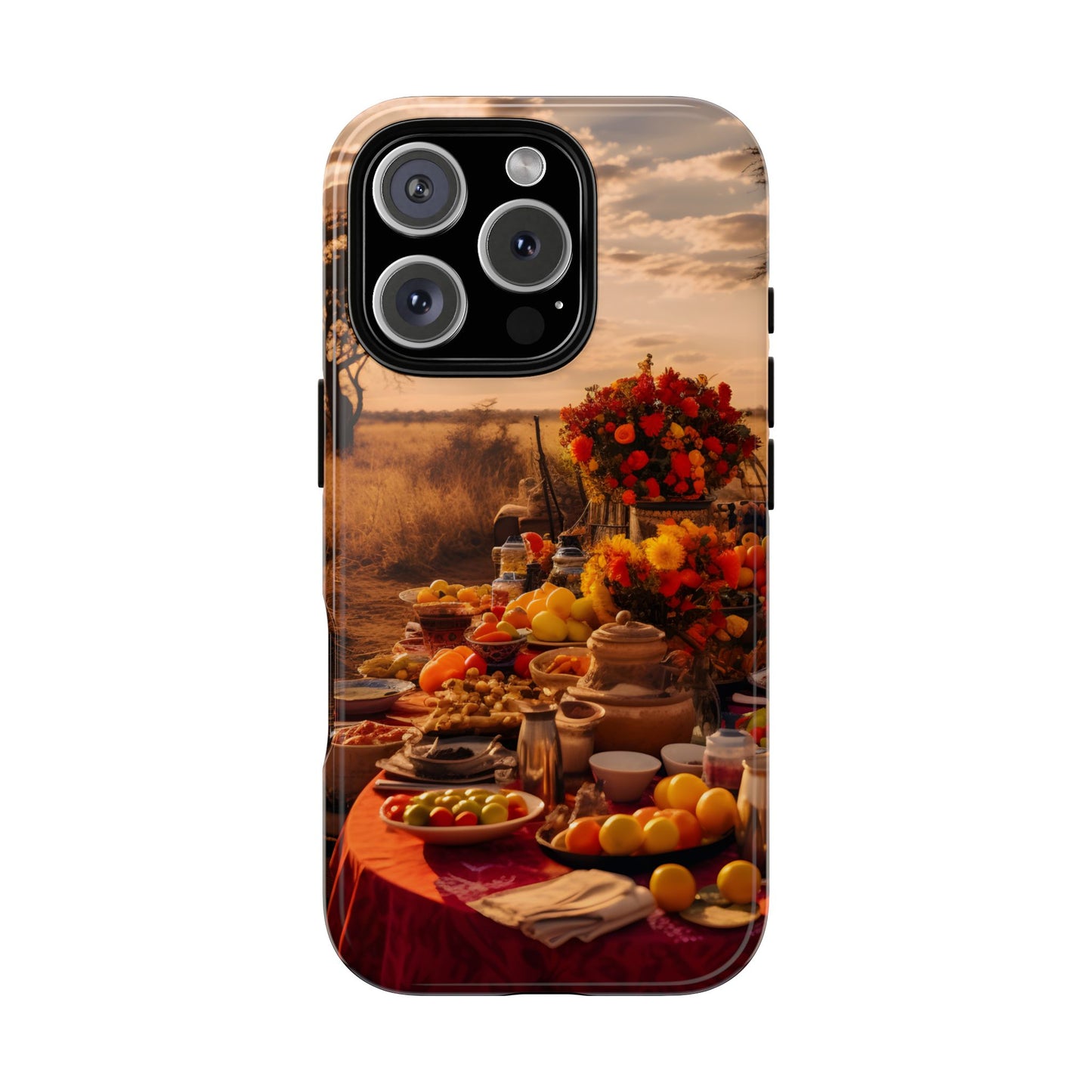 Jungle Picnic Phone Case – Vibrant Food & Fruit Feast Design, Nature-Inspired Protective Cover