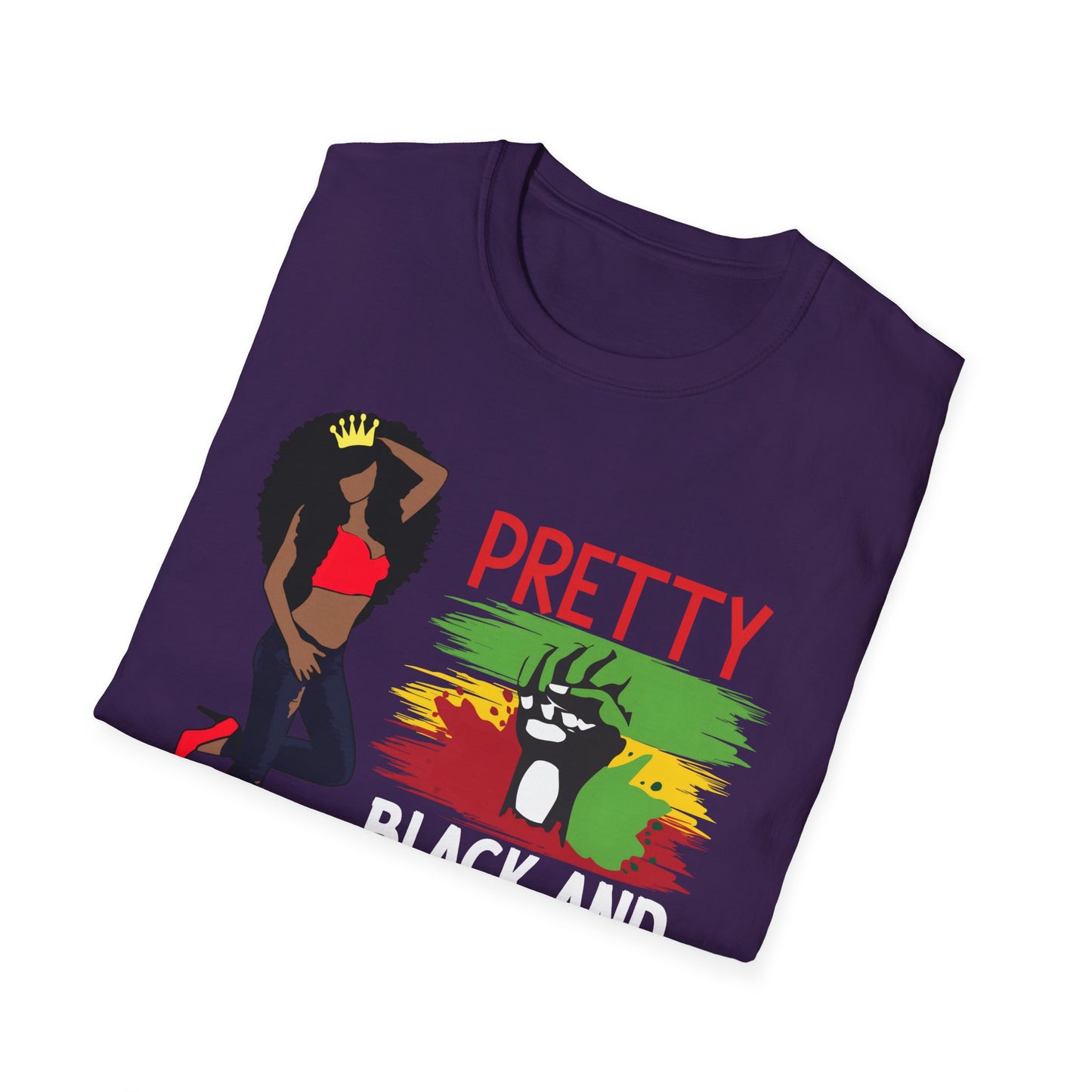 Pretty Black and Educated Black Girl Magic Unisex Softstyle T-Shirt