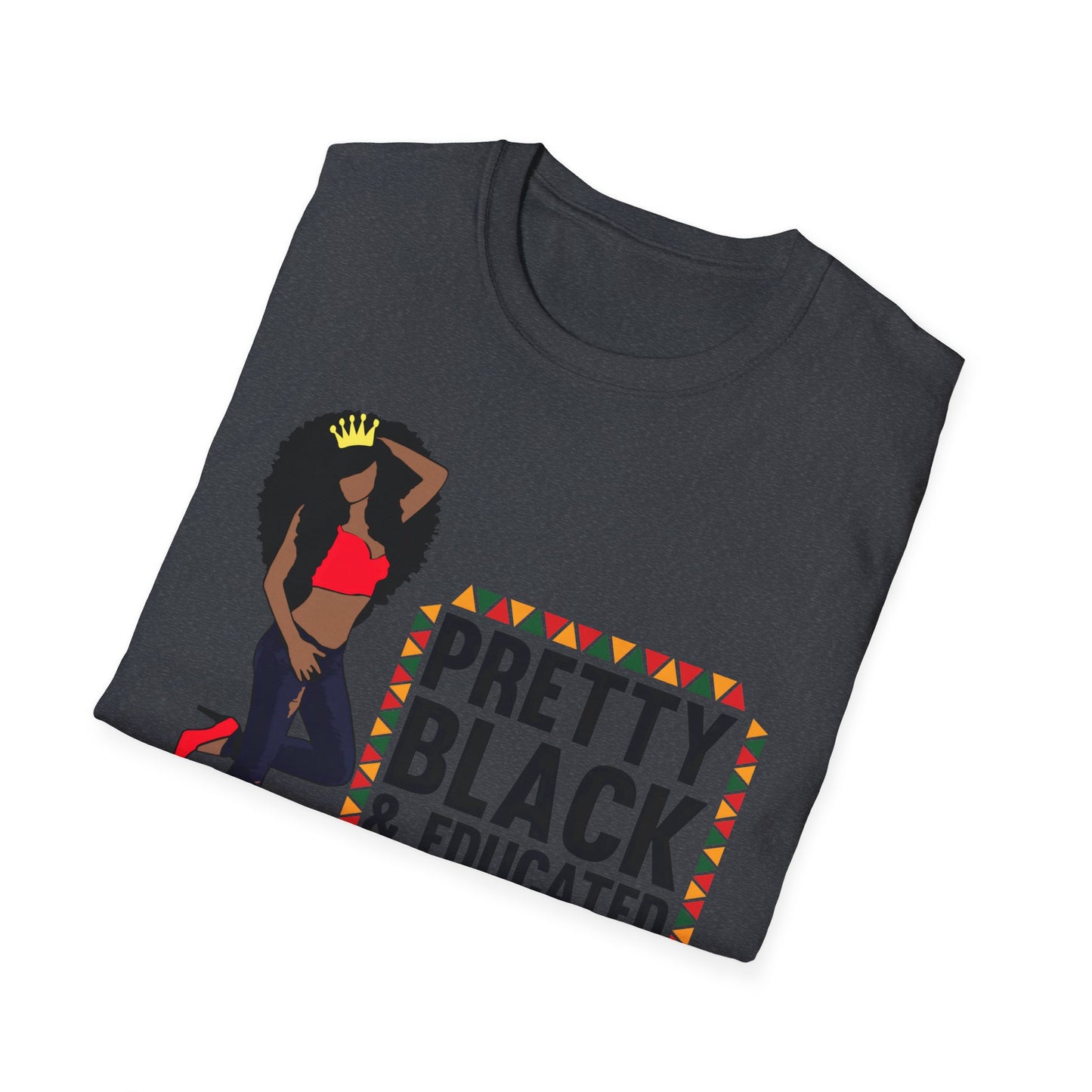 Pretty Black and Educated Black Queen Softstyle T-Shirt