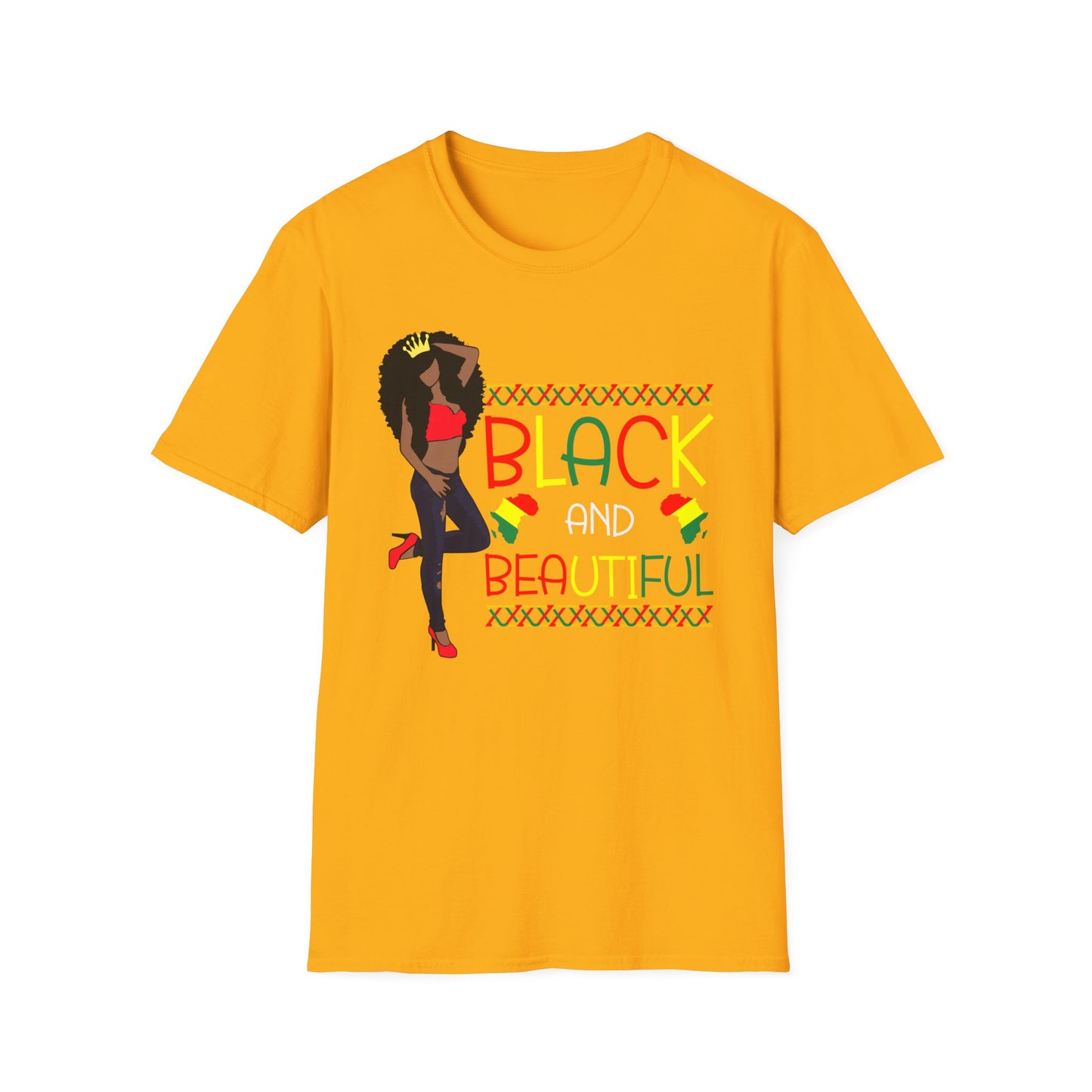 Black And Beautiful Queen Softstyle T-Shirt