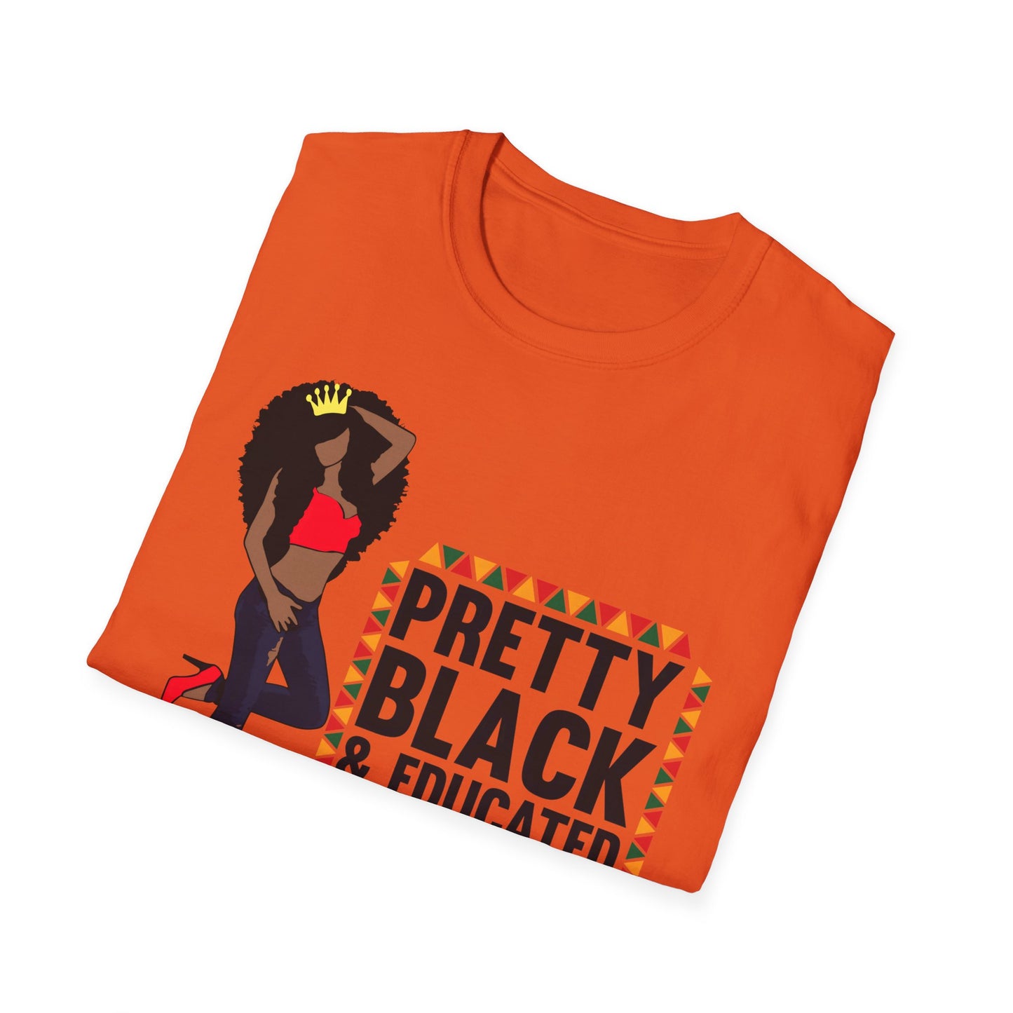 Pretty Black and Educated Black Queen Softstyle T-Shirt