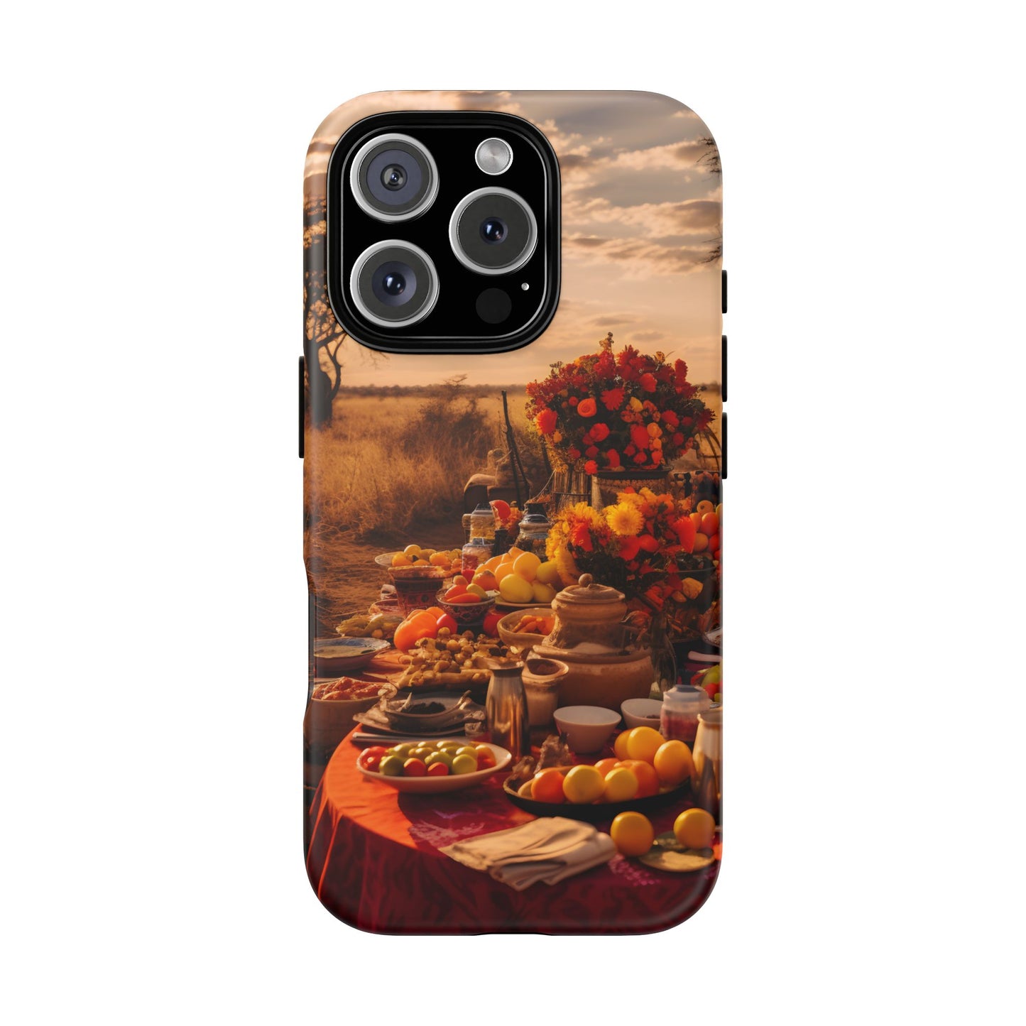 Jungle Picnic Phone Case – Vibrant Food & Fruit Feast Design, Nature-Inspired Protective Cover