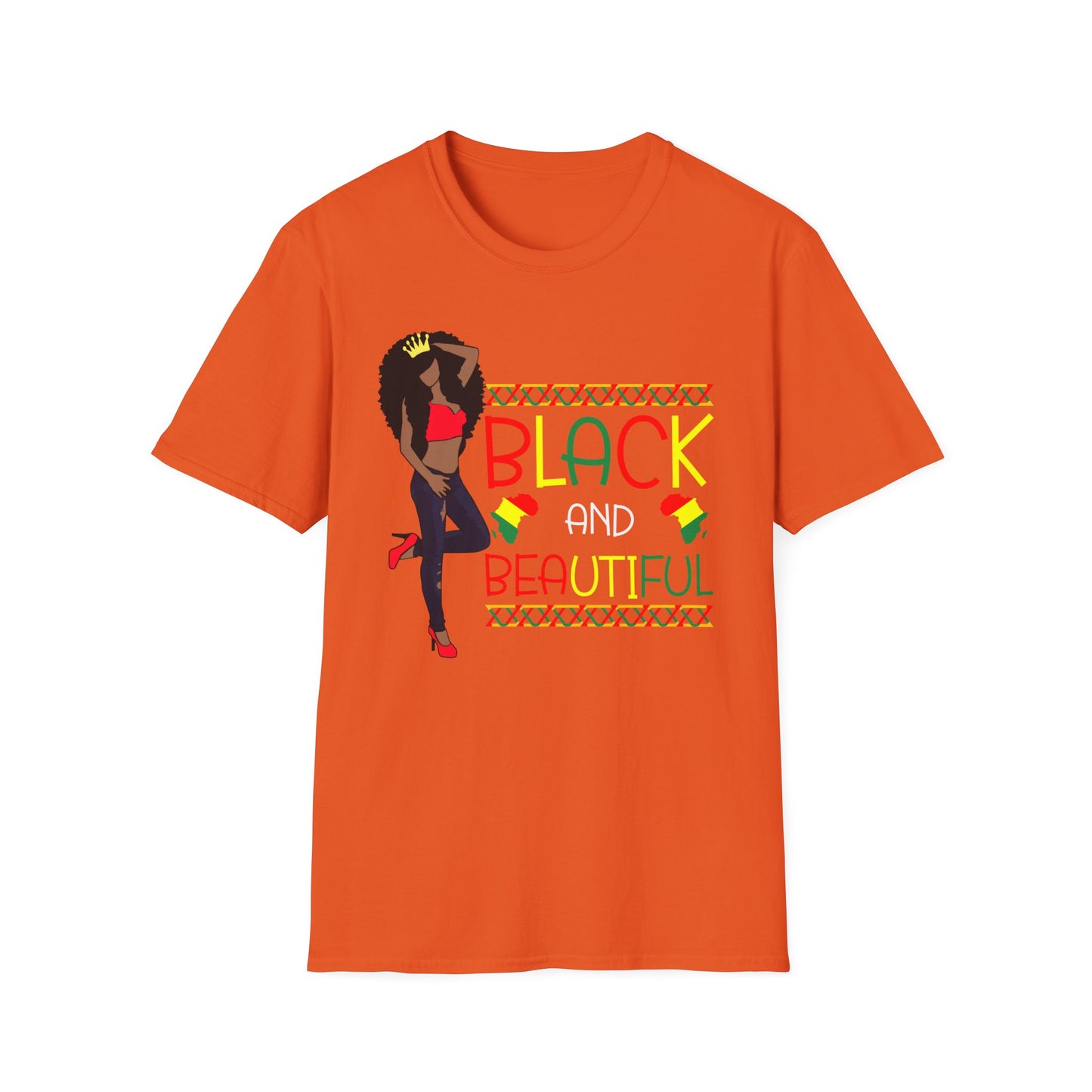 Black And Beautiful Queen Softstyle T-Shirt