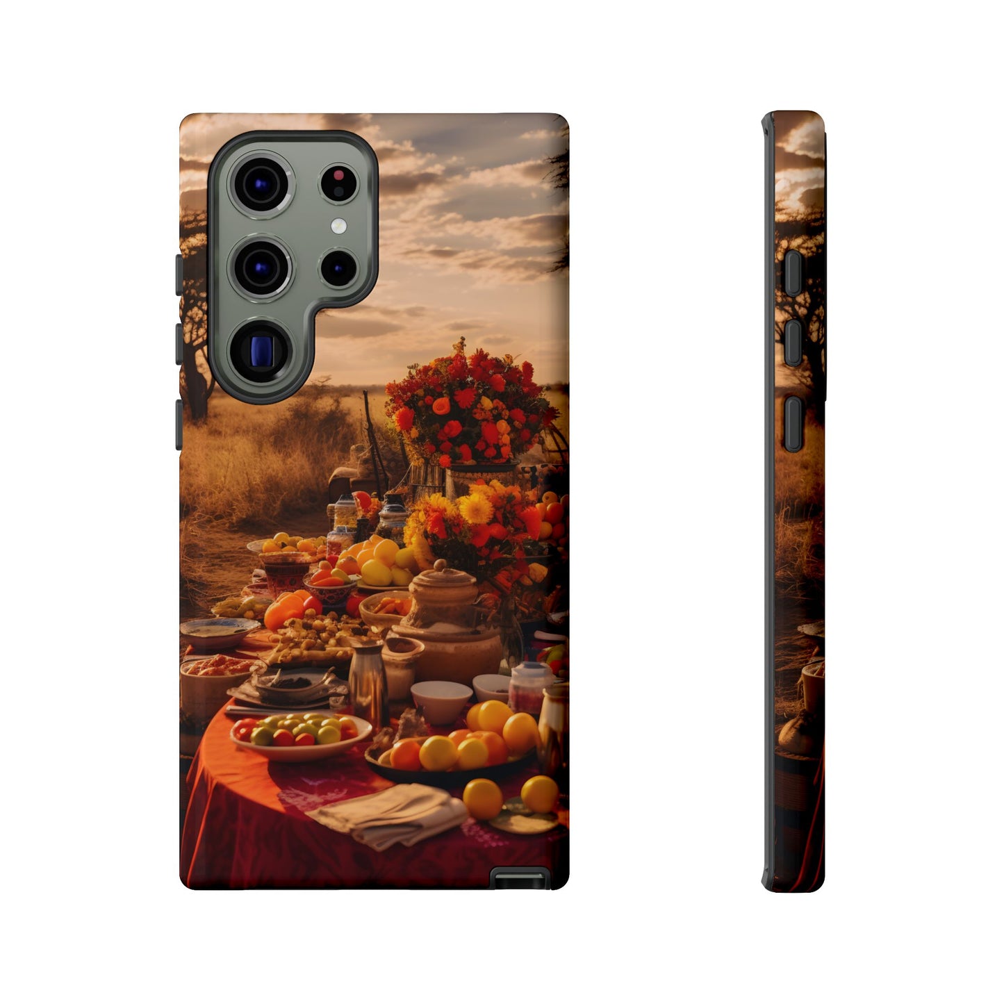 Jungle Picnic Phone Case – Vibrant Food & Fruit Feast Design, Nature-Inspired Protective Cover