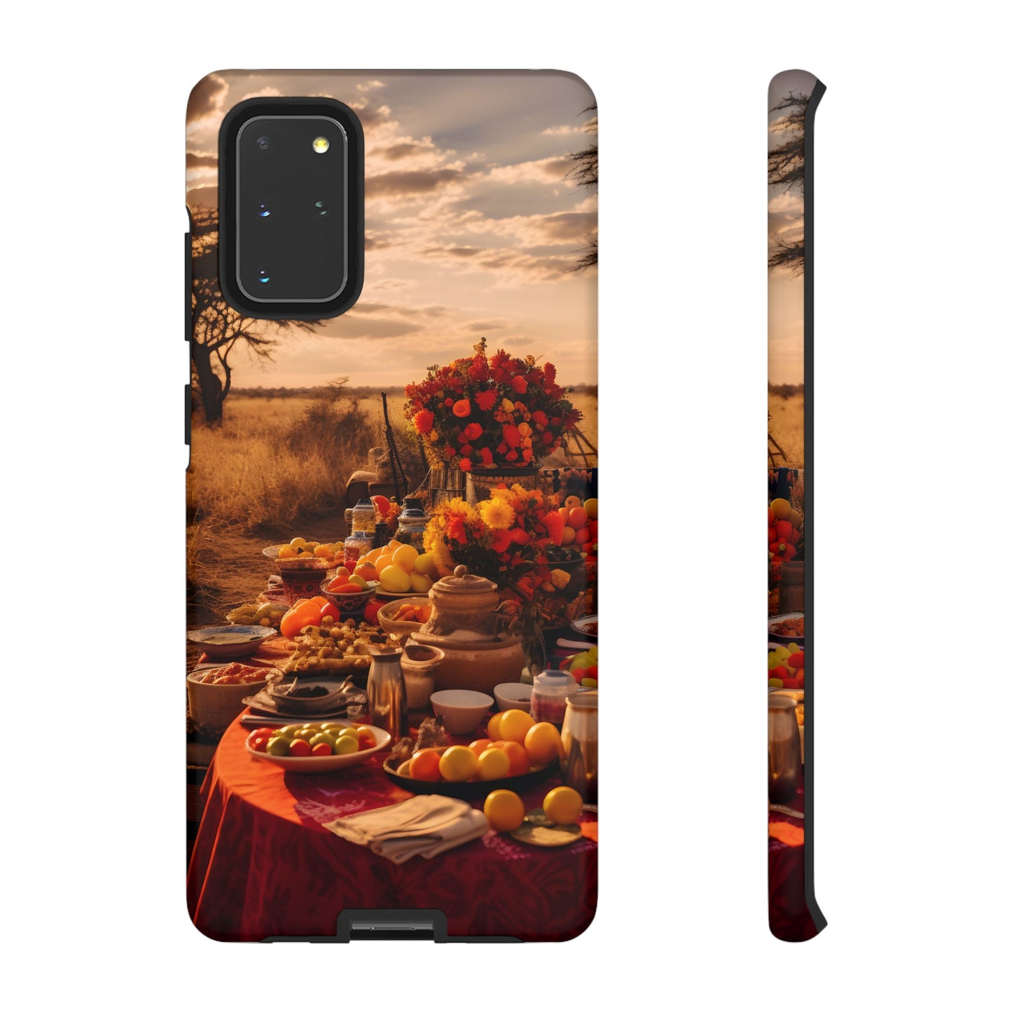 Jungle Picnic Phone Case – Vibrant Food & Fruit Feast Design, Nature-Inspired Protective Cover