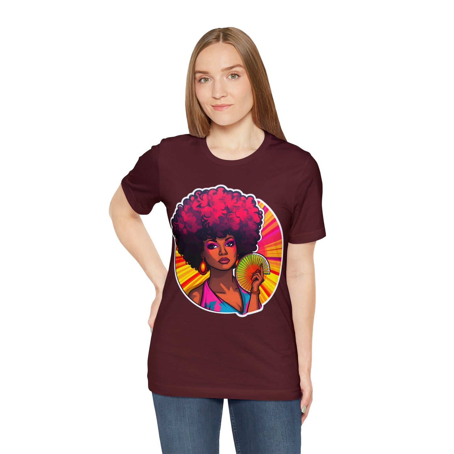 Retro Afro Short Sleeve T-Shirt