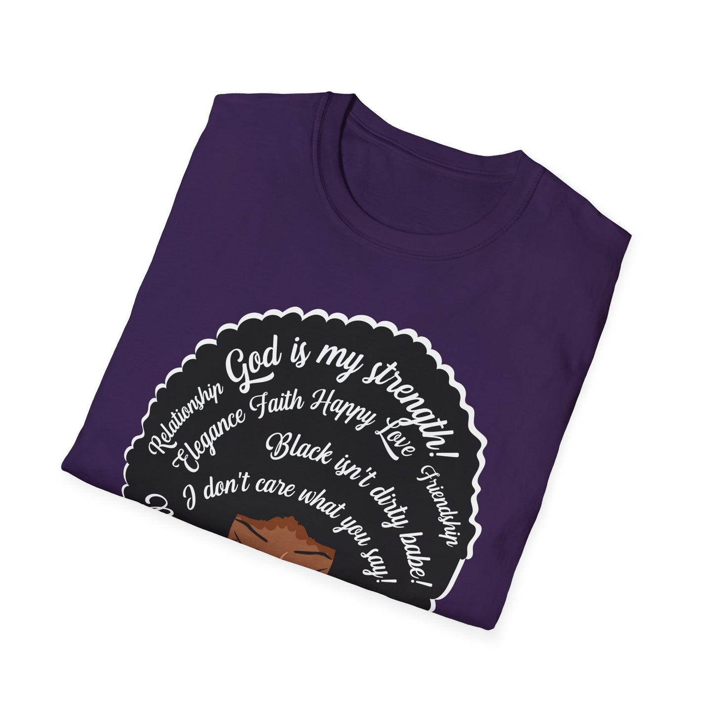 Black Women Glow Different Unisex Softstyle T-Shirt