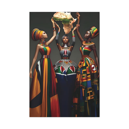Cultural Heritage Wall Art | Matte Canvas Print, Ethnic Artwork, Home Decor, African Art, Unique Gift, Black History Month