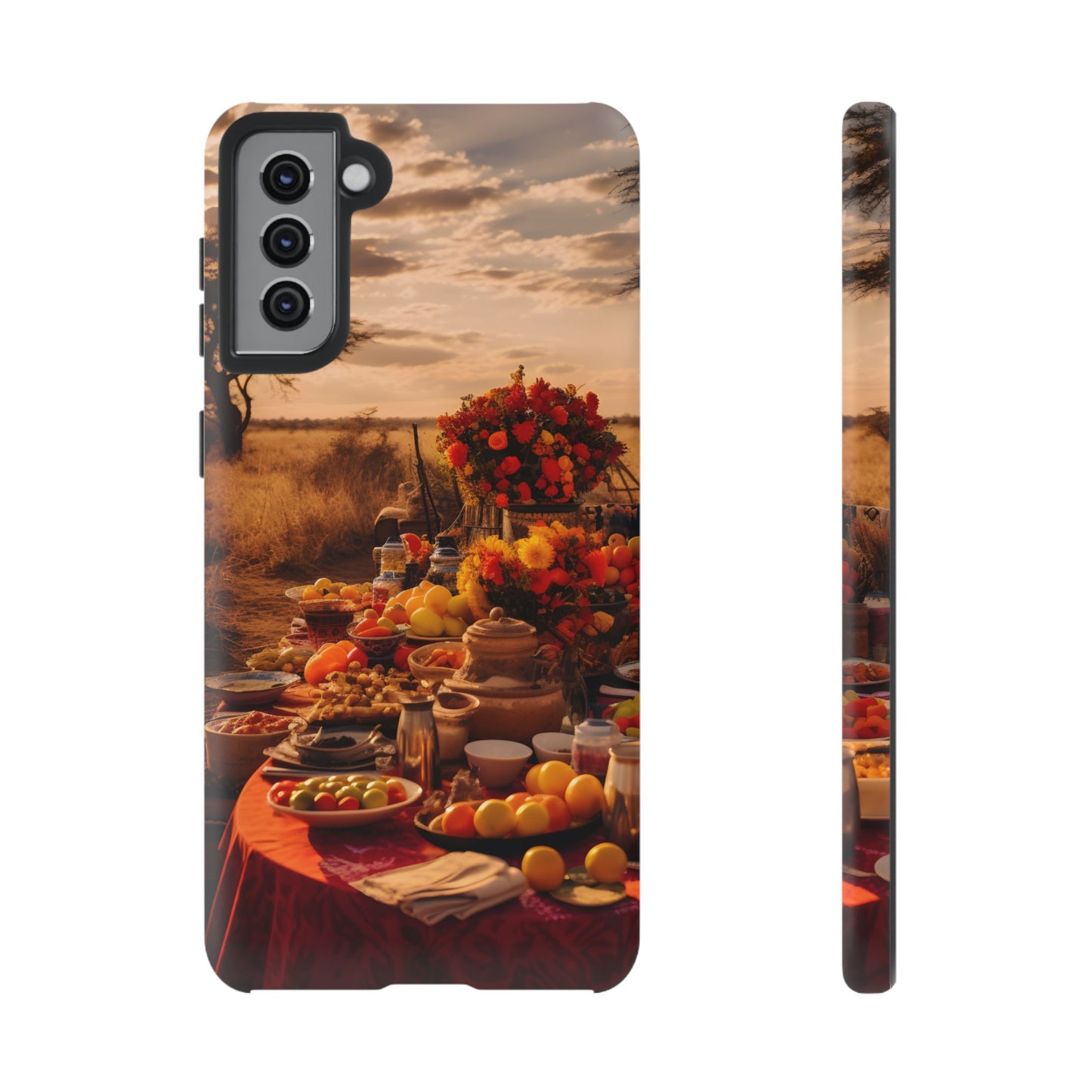 Jungle Picnic Phone Case – Vibrant Food & Fruit Feast Design, Nature-Inspired Protective Cover