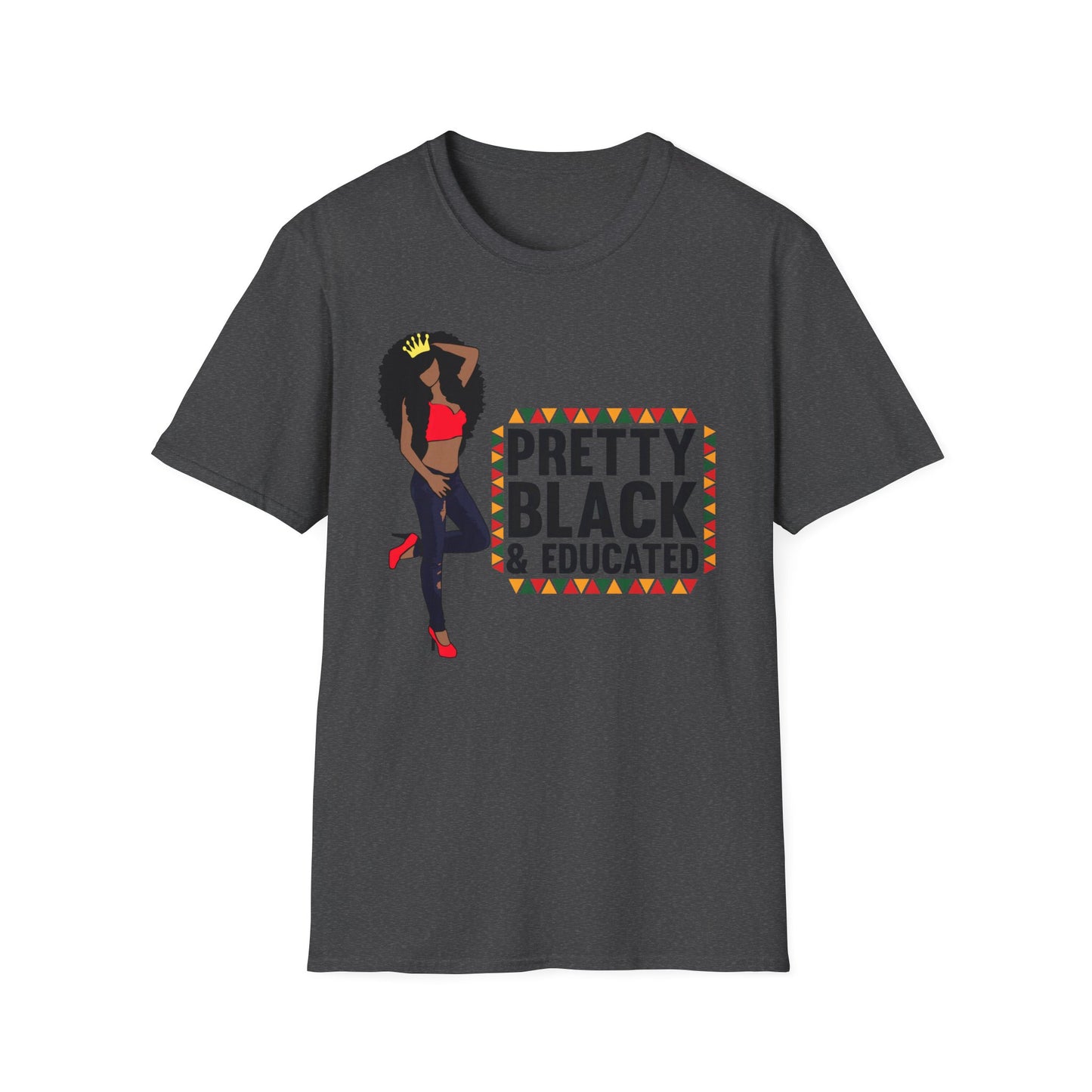 Pretty Black and Educated Black Queen Softstyle T-Shirt