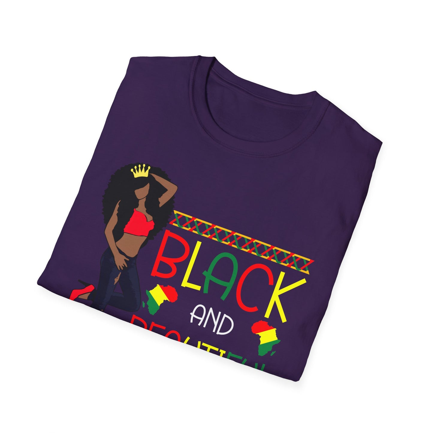 Black And Beautiful Queen Softstyle T-Shirt