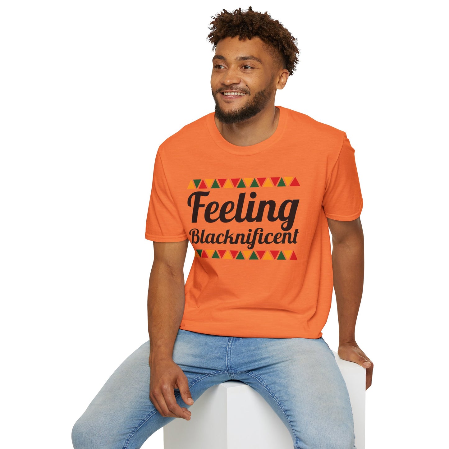 Feeling Blacknificent Afro Unisex Softstyle T-Shirt