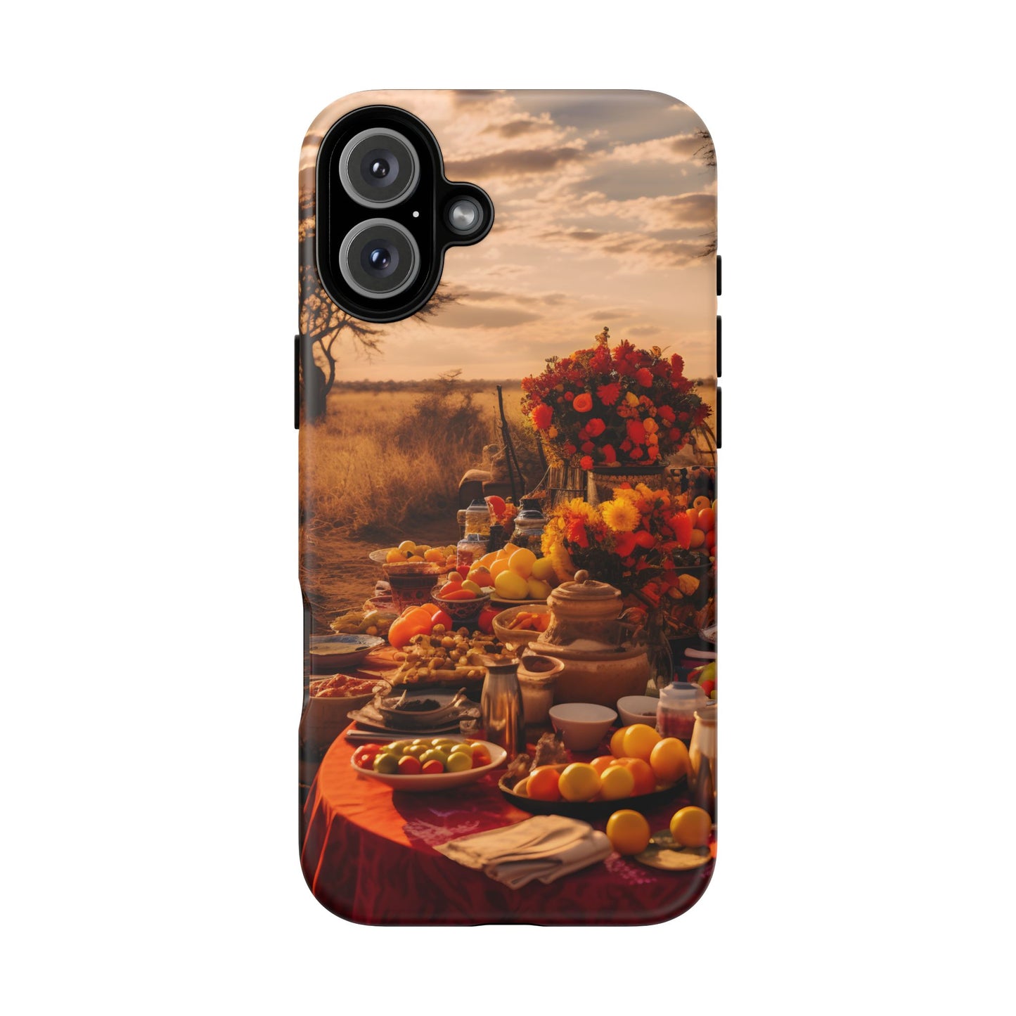 Jungle Picnic Phone Case – Vibrant Food & Fruit Feast Design, Nature-Inspired Protective Cover