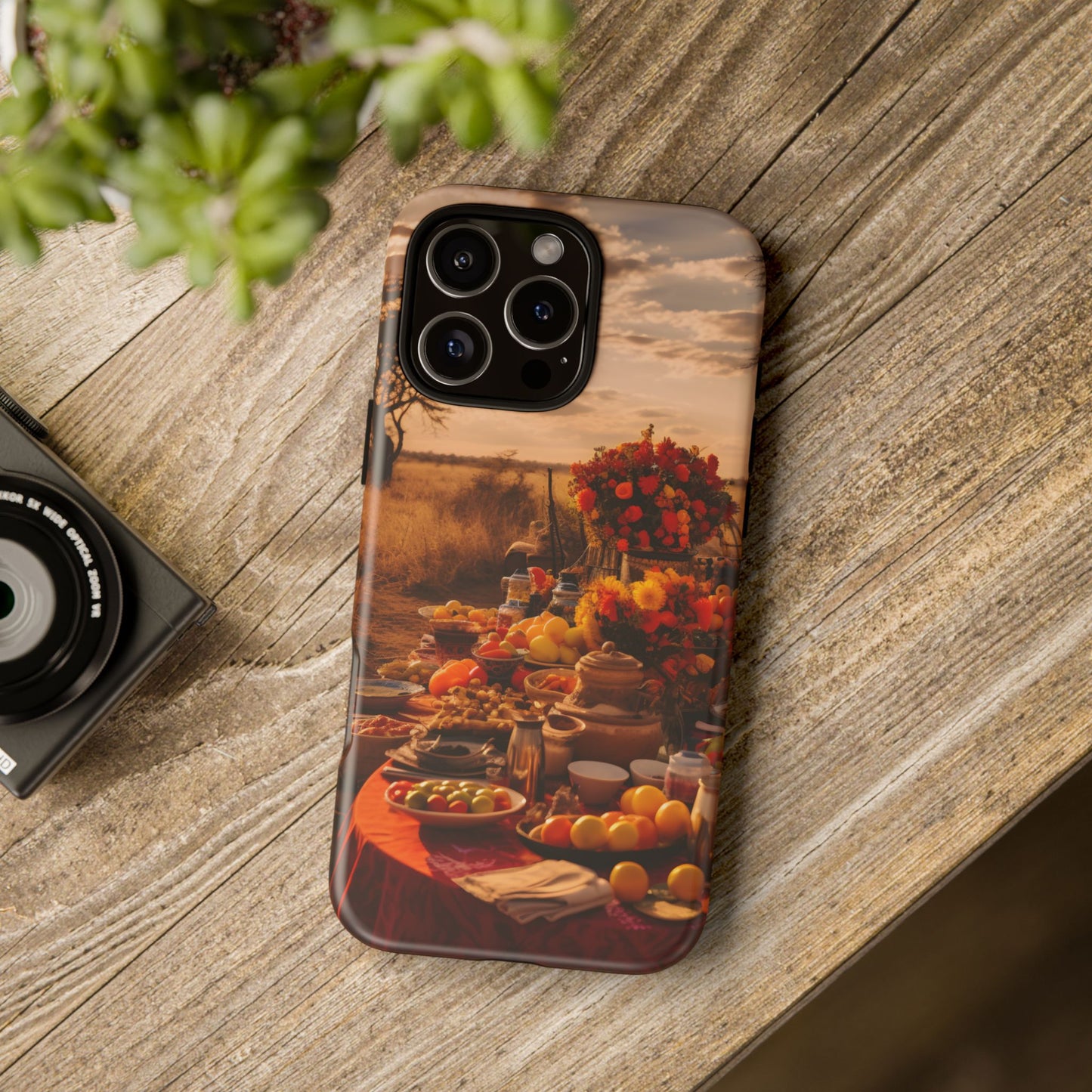 Jungle Picnic Phone Case – Vibrant Food & Fruit Feast Design, Nature-Inspired Protective Cover