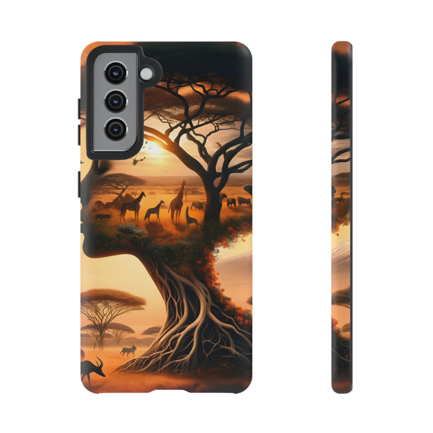 Mother Earth Phone Case – Wildlife Tree Art Design, Nature-Inspired Protective Cover, Eco-Friendly Gift