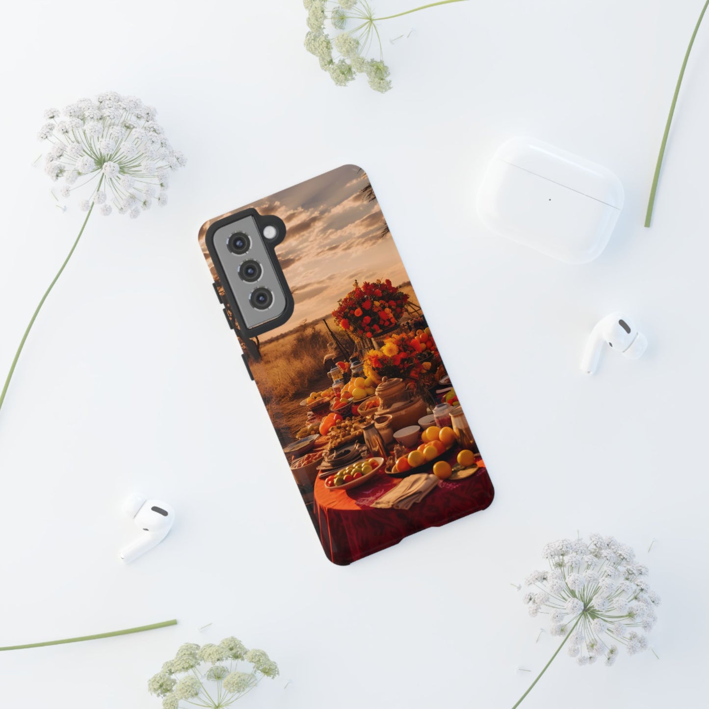 Jungle Picnic Phone Case – Vibrant Food & Fruit Feast Design, Nature-Inspired Protective Cover