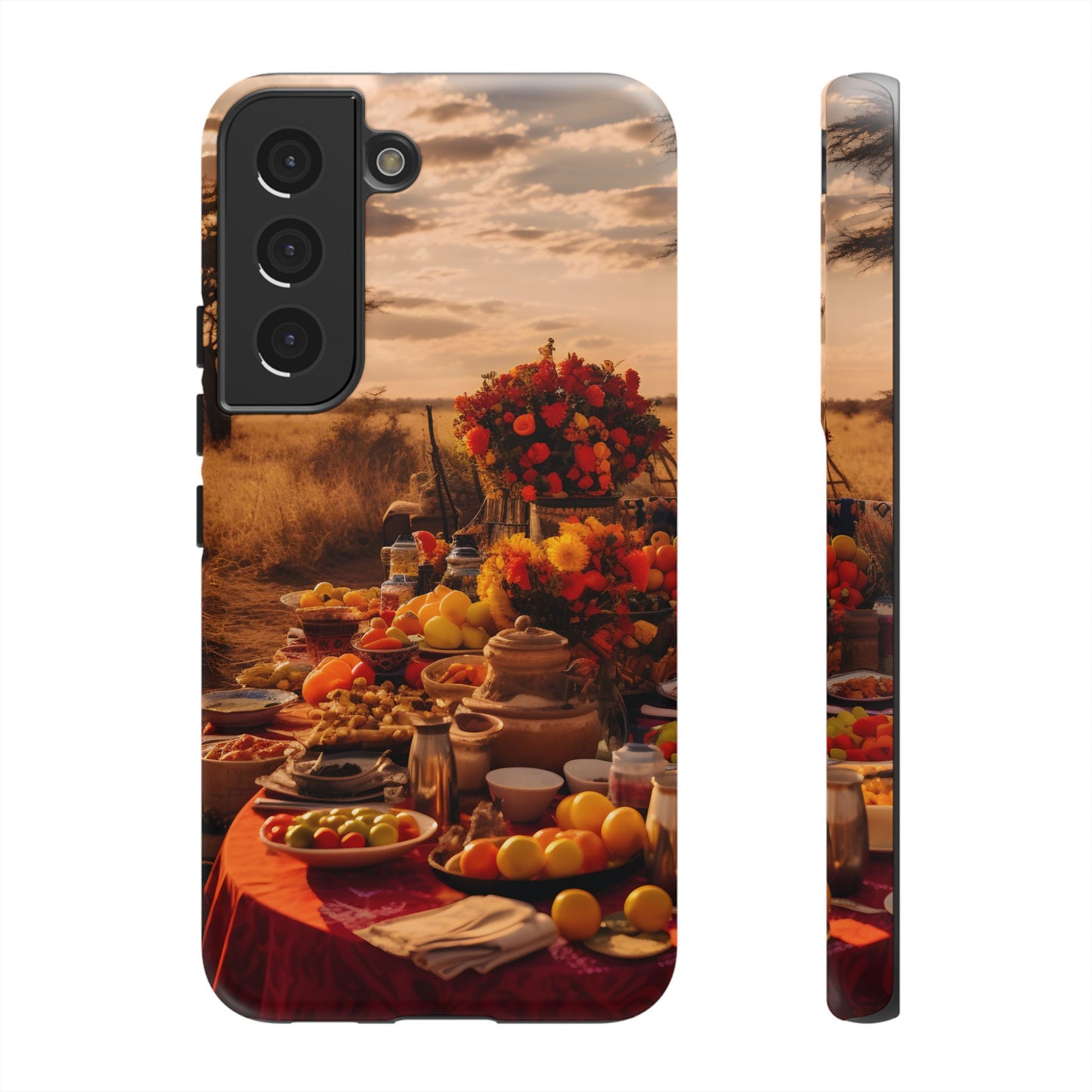 Jungle Picnic Phone Case – Vibrant Food & Fruit Feast Design, Nature-Inspired Protective Cover