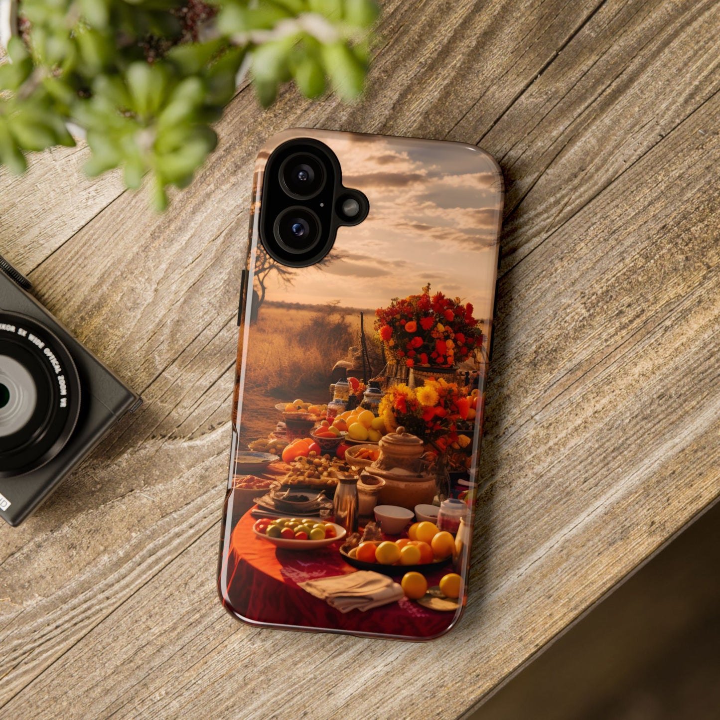 Jungle Picnic Phone Case – Vibrant Food & Fruit Feast Design, Nature-Inspired Protective Cover