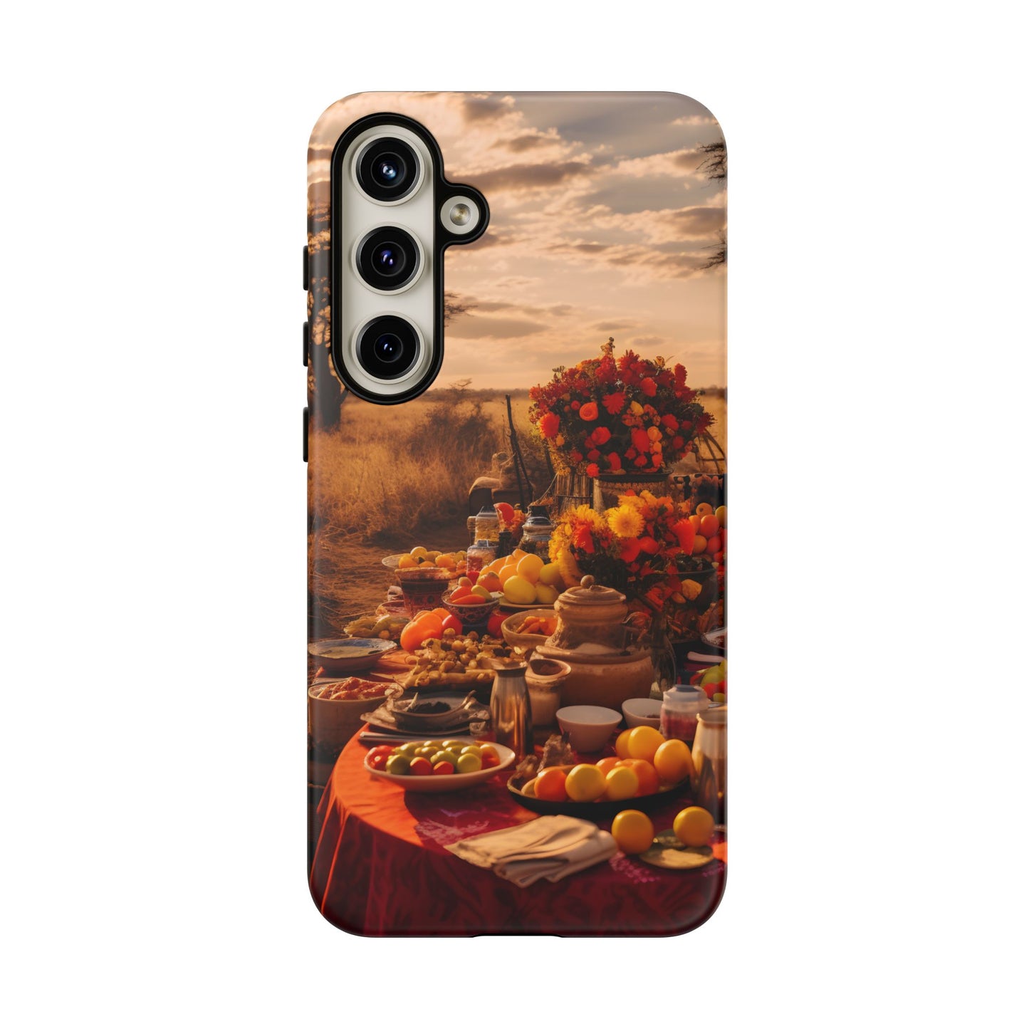 Jungle Picnic Phone Case – Vibrant Food & Fruit Feast Design, Nature-Inspired Protective Cover