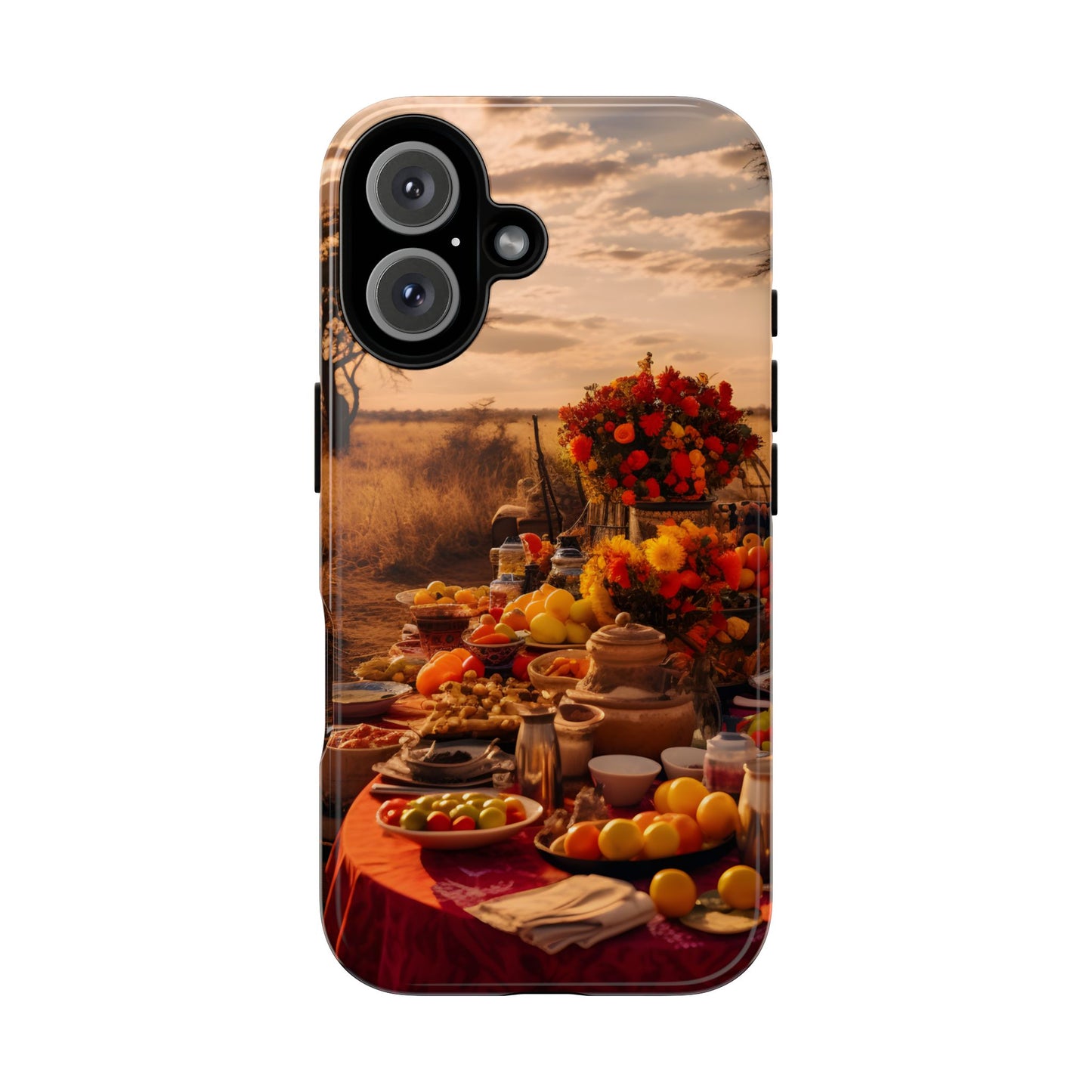 Jungle Picnic Phone Case – Vibrant Food & Fruit Feast Design, Nature-Inspired Protective Cover