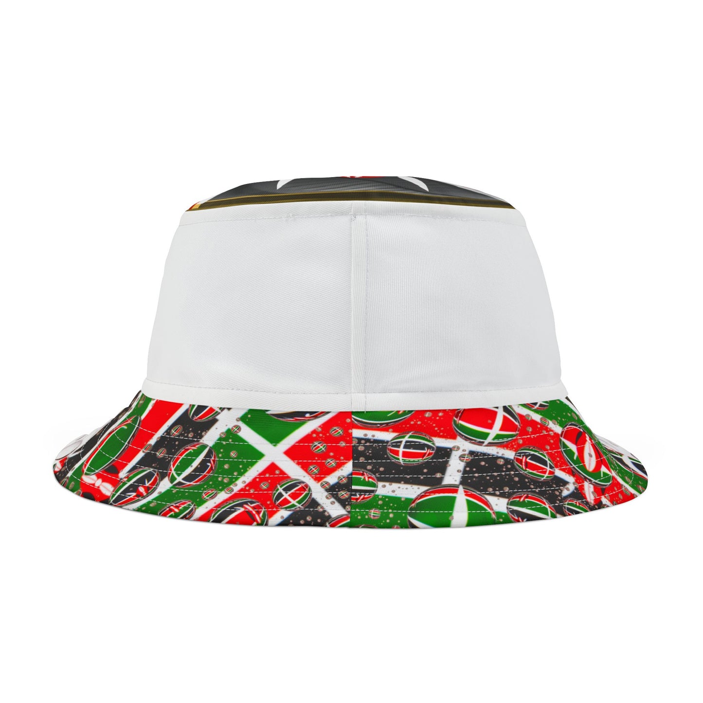 Kenyan Flag 'Habari' Hello Swahili Design Bucket Hat